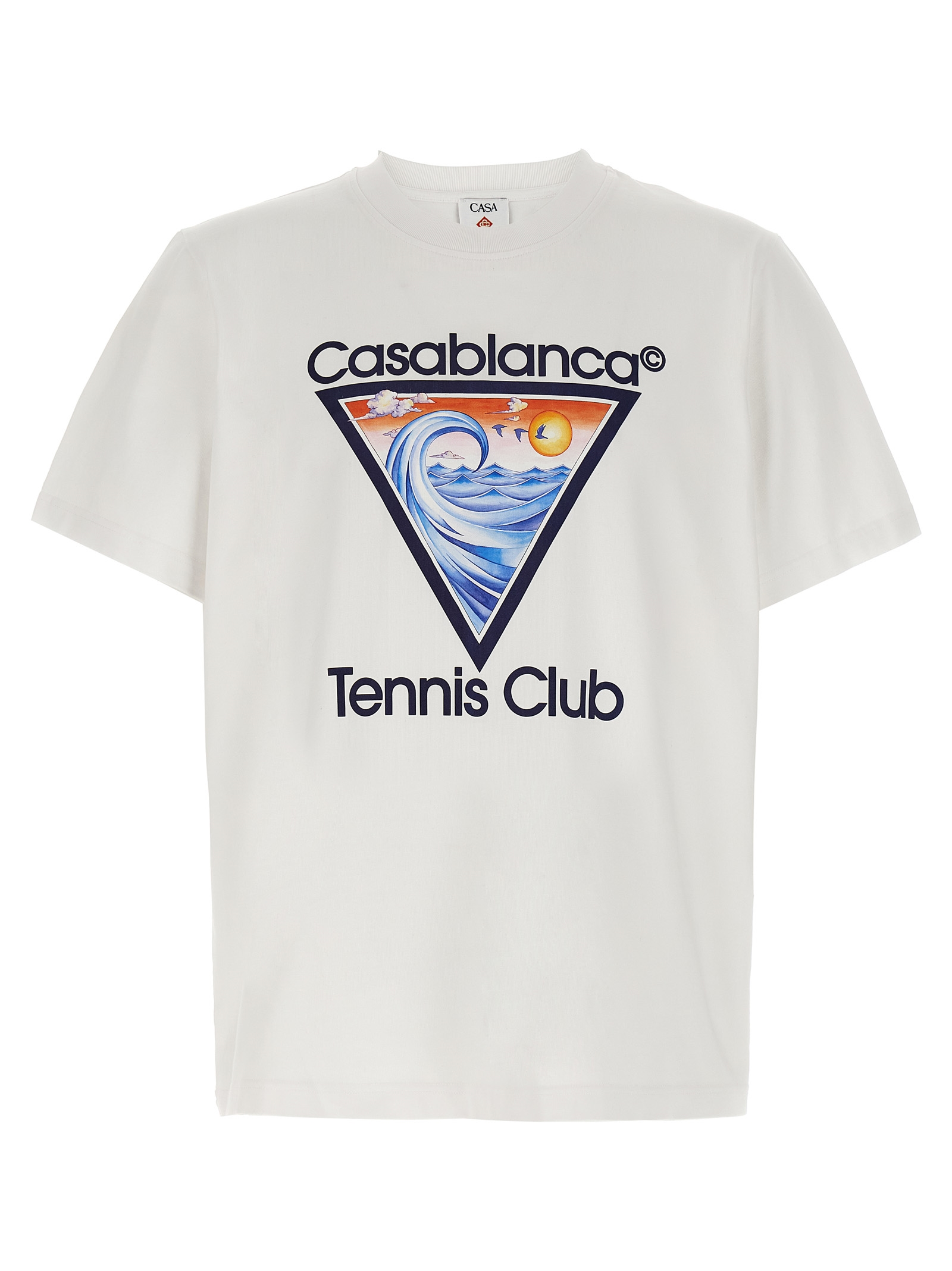 'Tennis Club' print T-shirt MS25JTS00117TENNISCLUBICON (Casablanca / Tシャツ・カットソー ) | Casablanca (カサブランカ)