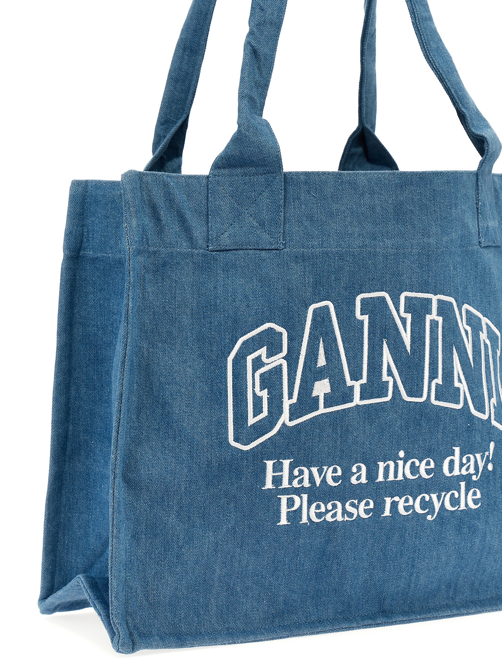 Logo embroidery denim shopping bag A5599630 (GANNI / トートバッグ ) | GANNI (ガニー)(2)