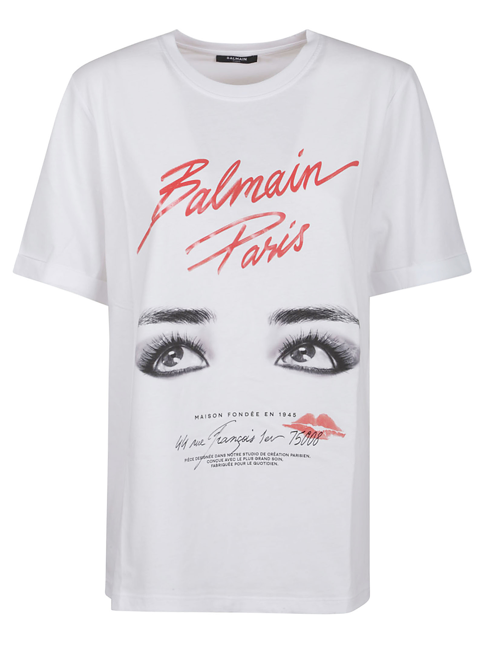 BALMAIN PARIS EYES PRINT T-SHIRT EF0EF145GE90GRR (Balmain / Tシャツ・カットソー ) | Balmain (バルマン)