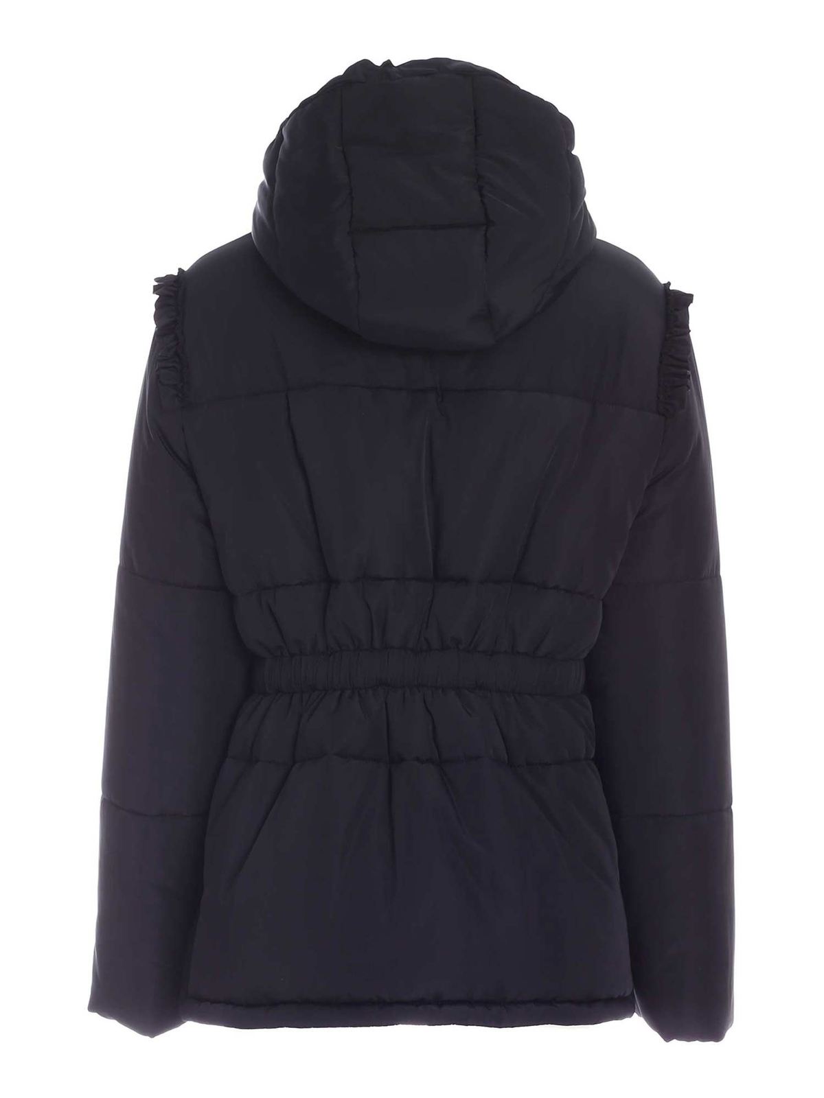 Rouches detailed padded jacket in black 21IV2M0J02150399000 (VIVETTA / カジュアルジャケット・ベスト ) | VIVETTA (ヴィヴェッタ)(1)