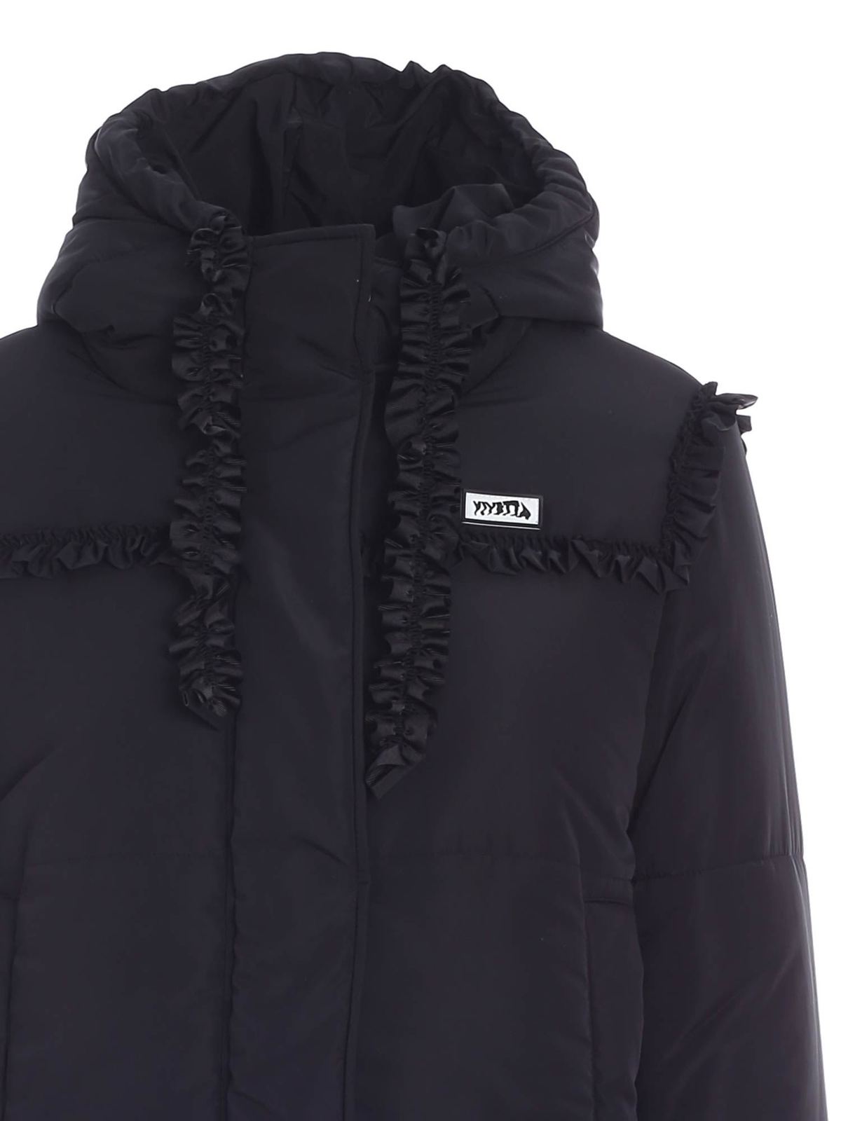 Rouches detailed padded jacket in black 21IV2M0J02150399000 (VIVETTA / カジュアルジャケット・ベスト ) | VIVETTA (ヴィヴェッタ)(2)