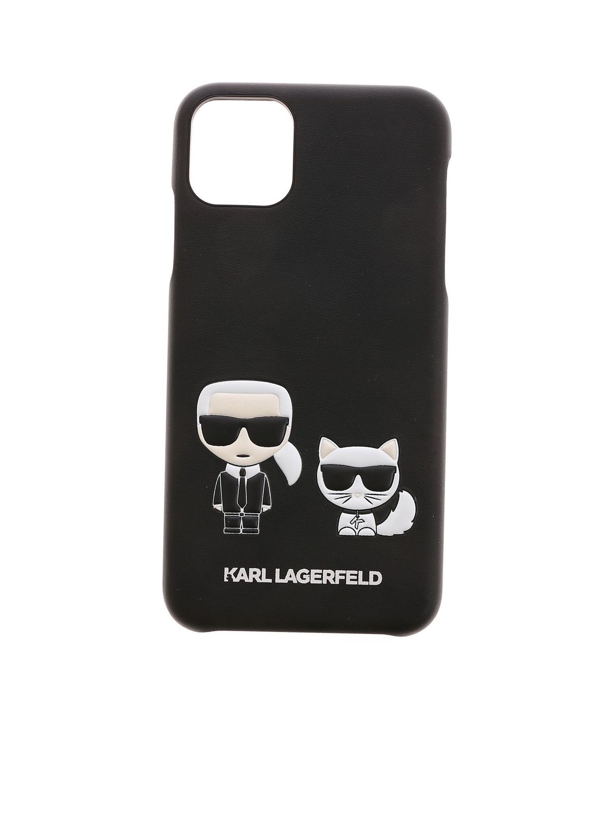 Karl and Choupette IPhone11 Pro Max cover CG200022BLACK (KARL LAGERFELD / テックアイテム ) | KARL LAGERFELD (カール・ラガーフェルド)