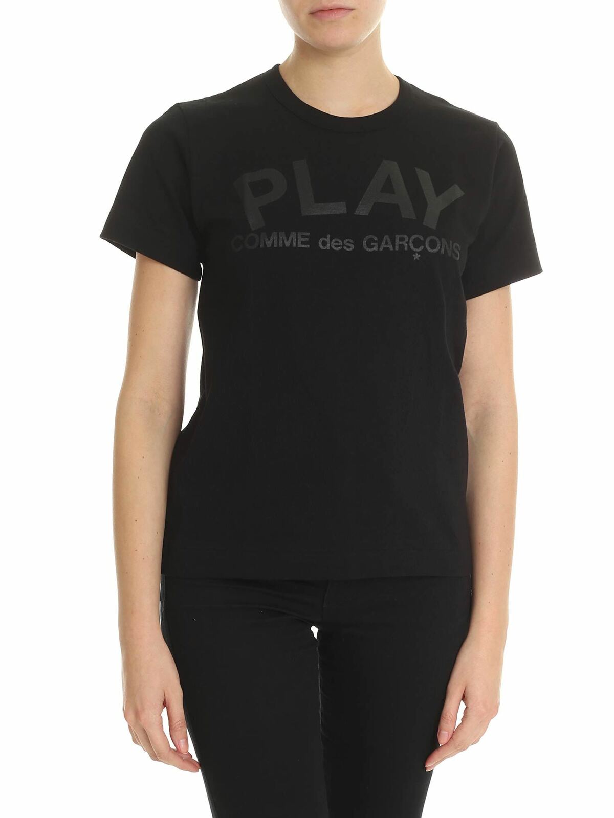 Black T-shirt with Comme des garcons print AZT1870511 (PLAY Comme Des Garçons / Tシャツ・カットソー ) | PLAY Comme Des Garçons (プレイ コムデギャルソン)