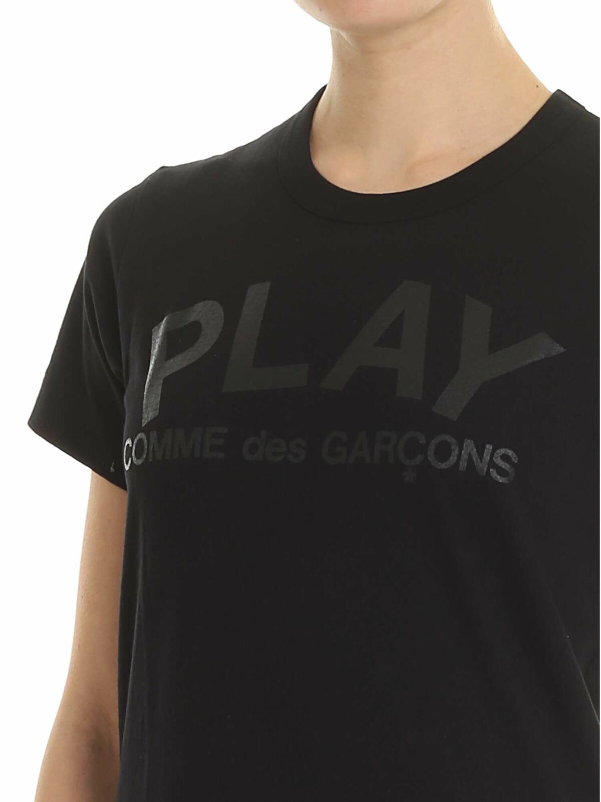 Black T-shirt with Comme des garcons print AZT1870511 (PLAY Comme Des Garçons / Tシャツ・カットソー ) | PLAY Comme Des Garçons (プレイ コムデギャルソン)(3)