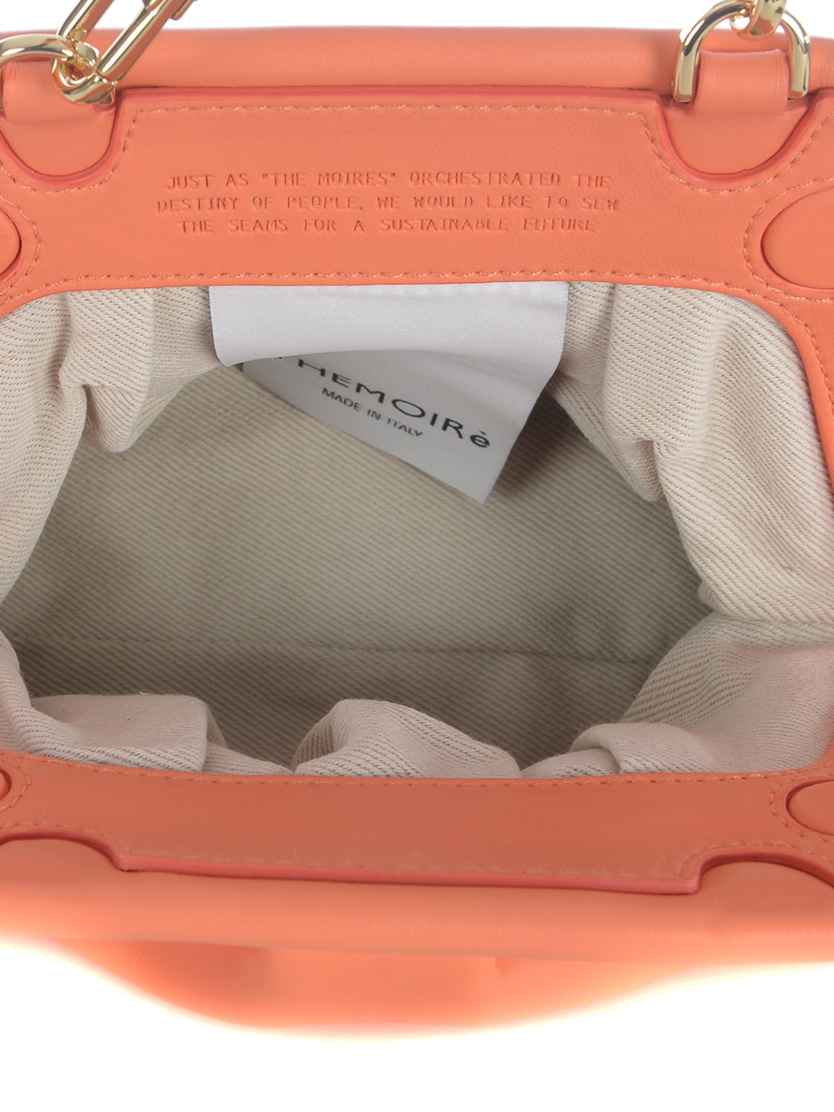 Faux leather clutch with magnetic closure GN32APRICOT (THEMOIRè / クラッチバッグ・ポーチ ) | THEMOIRè (テモワール)(5)