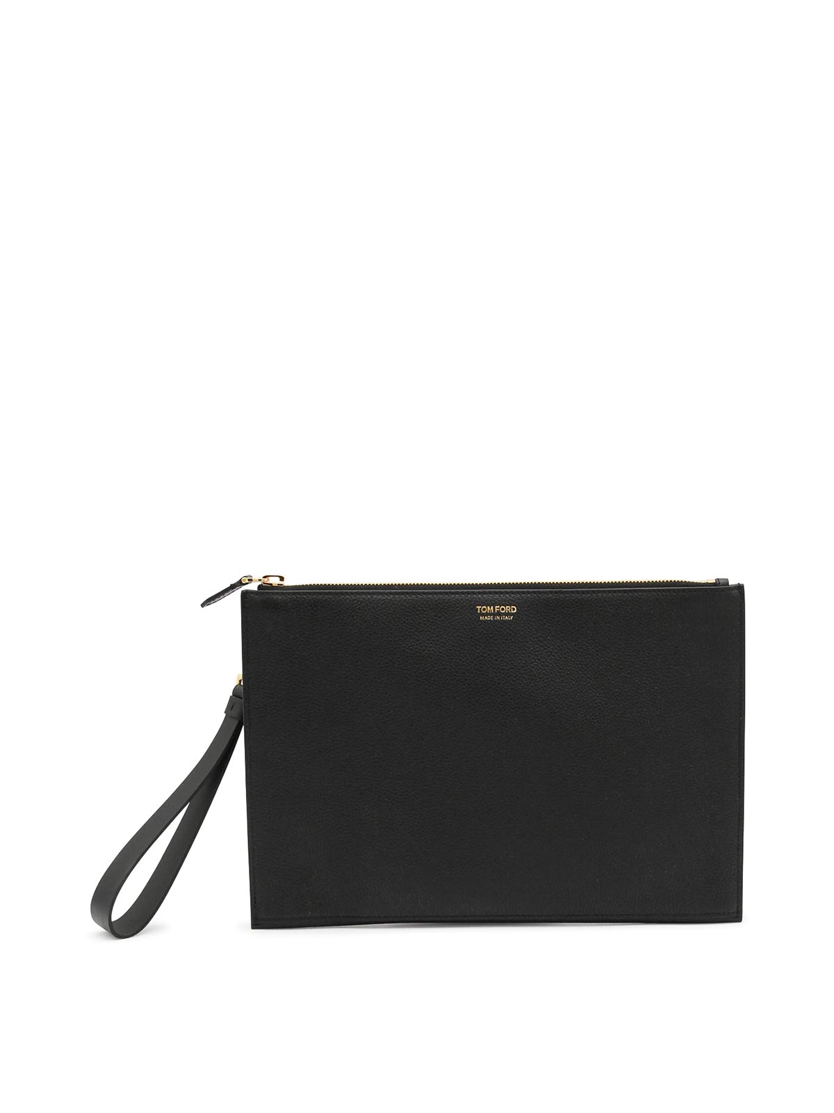 Black leather pouches H0486LCL213G1N001 (TOM FORD / クラッチバッグ・ポーチ ) | TOM FORD (トムフォード)