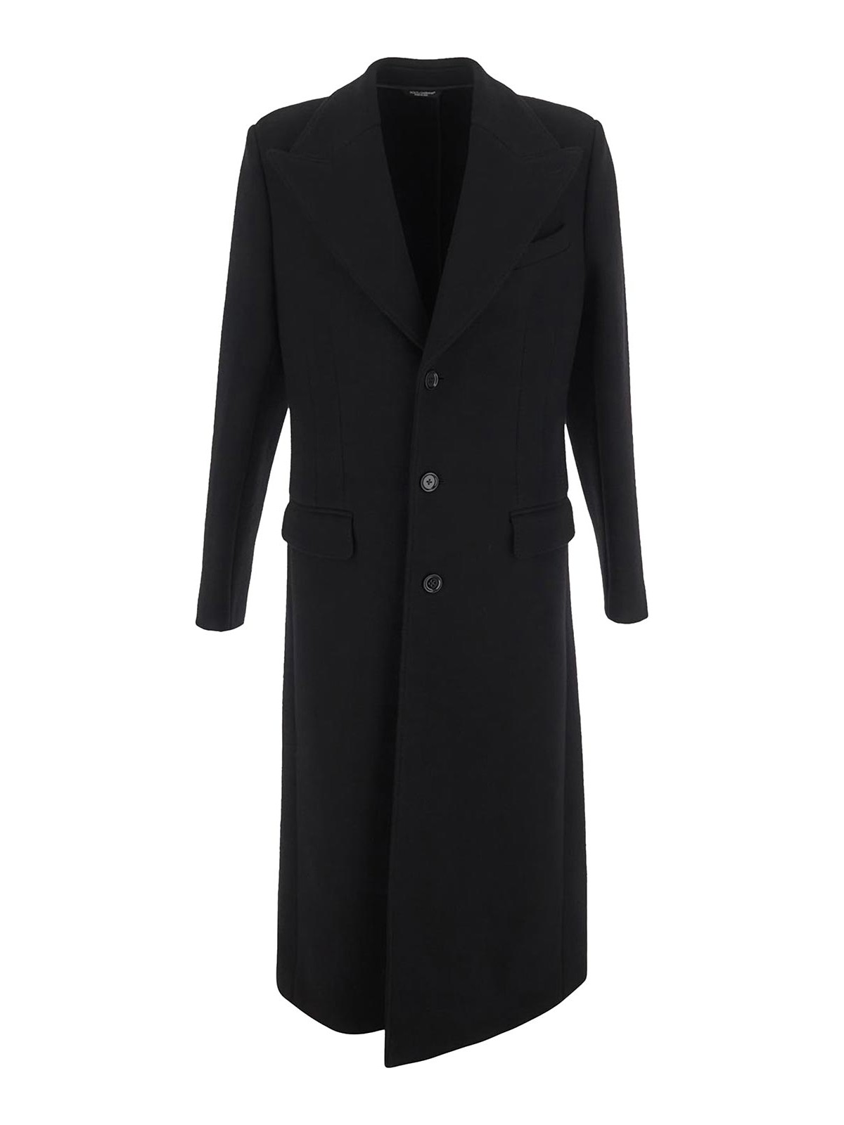 Black Felted Coat G040VTHU7QVN0000 (Dolce & Gabbana / コート・ダウン ) | Dolce & Gabbana (ドルチェガッバーナ)