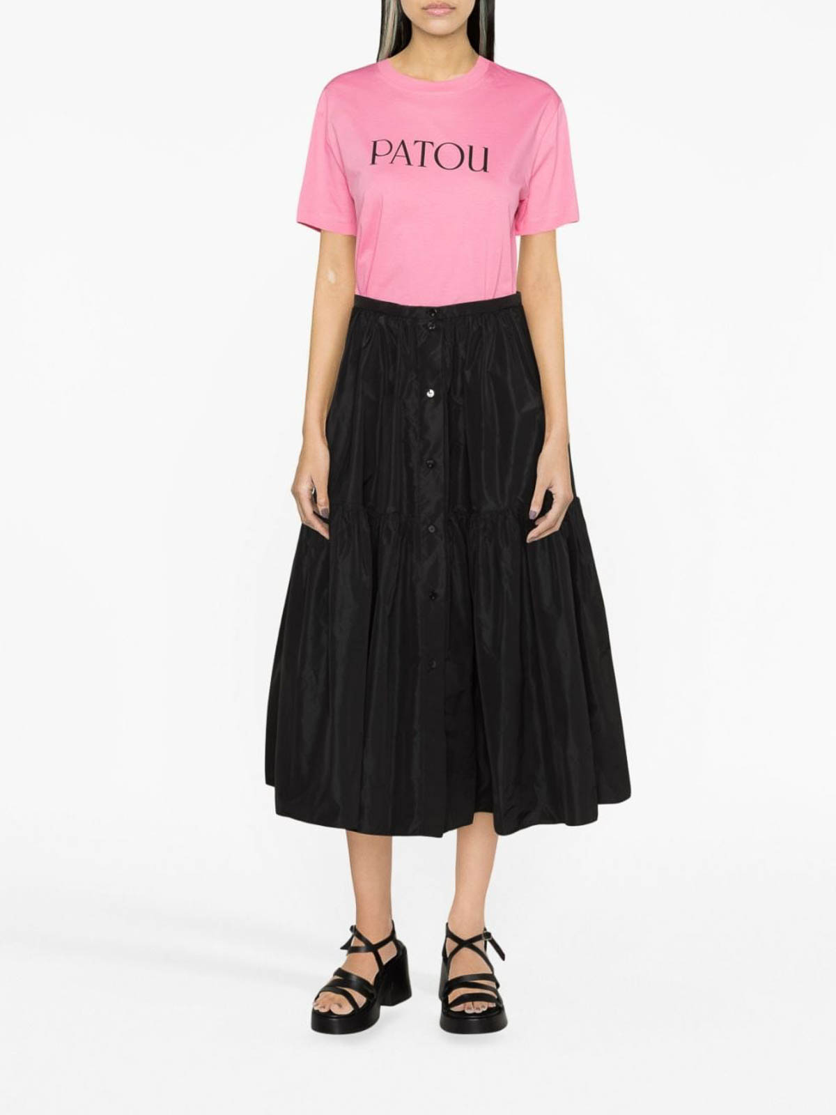 logo-print organic cotton t-shirt JE0299999426P (Patou / Tシャツ・カットソー ) | Patou (パトゥ)(1)