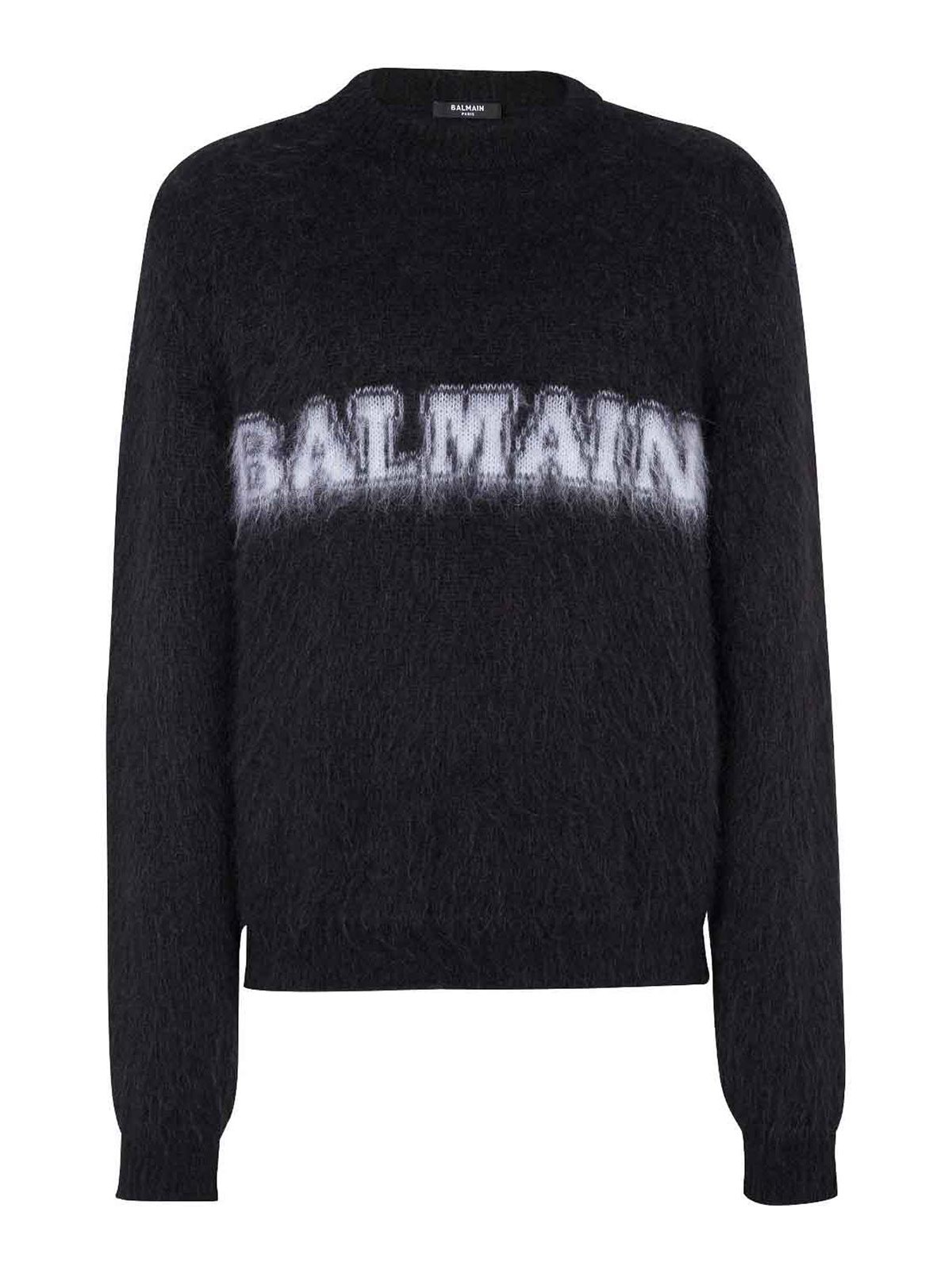 Balmain Logo-Print crewneck BH0KD000KF38EAB (Balmain / ニット・セーター・カーディガン ) | Balmain (バルマン)
