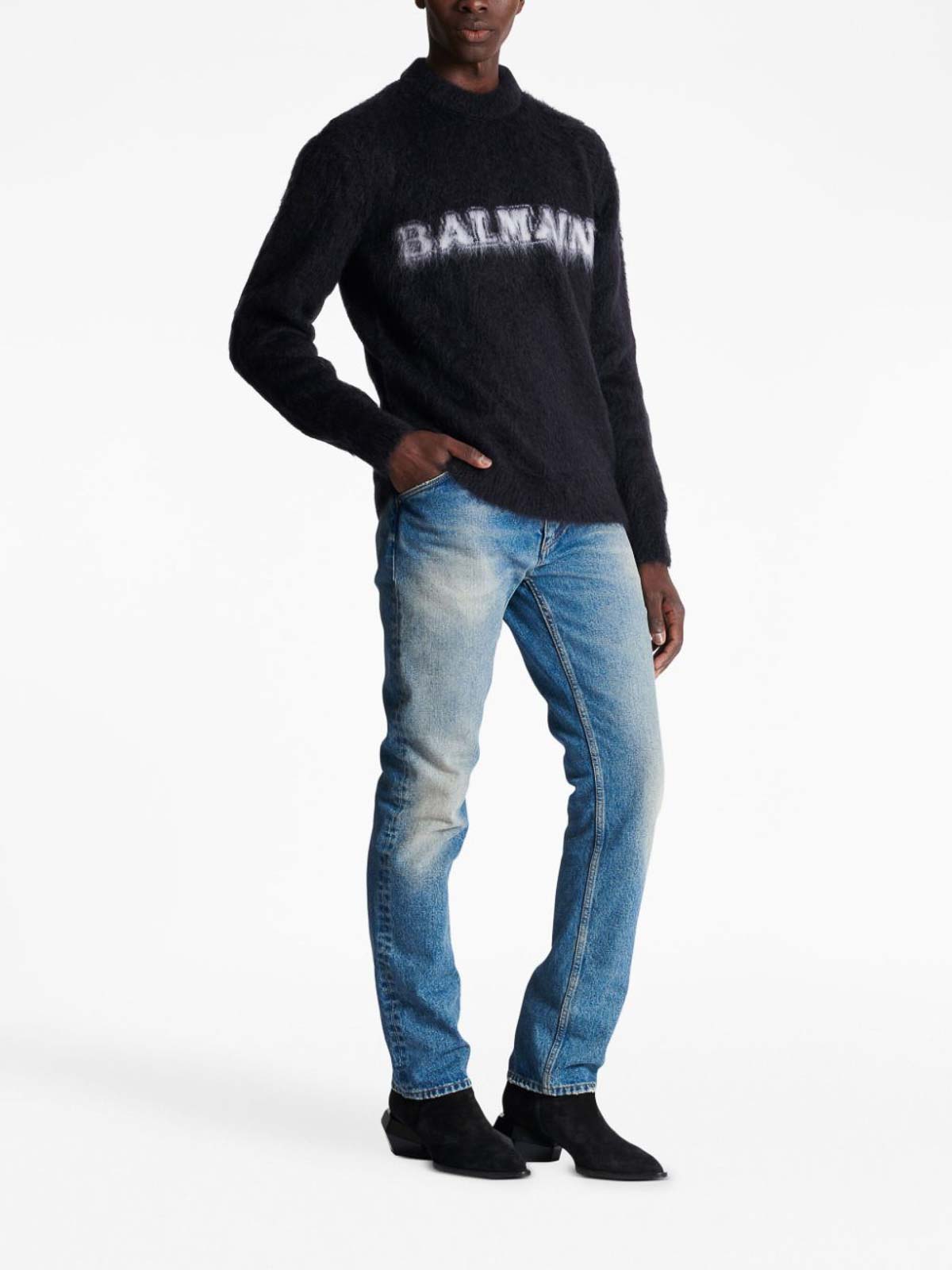 Balmain Logo-Print crewneck BH0KD000KF38EAB (Balmain / ニット・セーター・カーディガン ) | Balmain (バルマン)(6)
