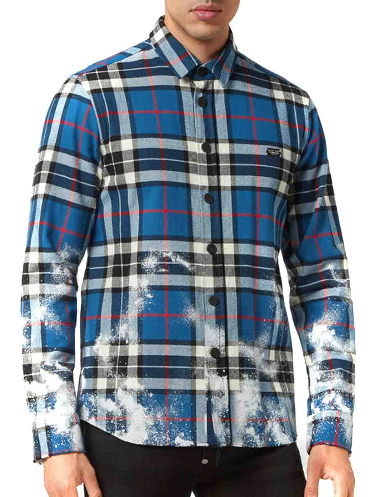 Cotton blue shirt AABCMRP1841PTE003N (PHILIPP PLEIN / シャツ・ブラウス ) | PHILIPP PLEIN (フィリップ プレイン)(1)