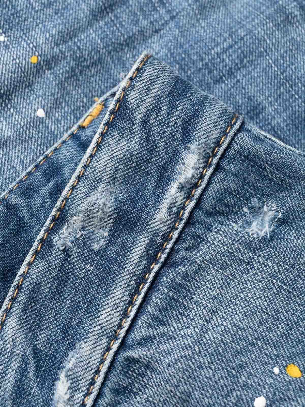 distressed-effect patchwork jeans S74LB1349S30309470 (Dsquared2 / ジーンズ ) | Dsquared2 (ディースクエアード)(5)