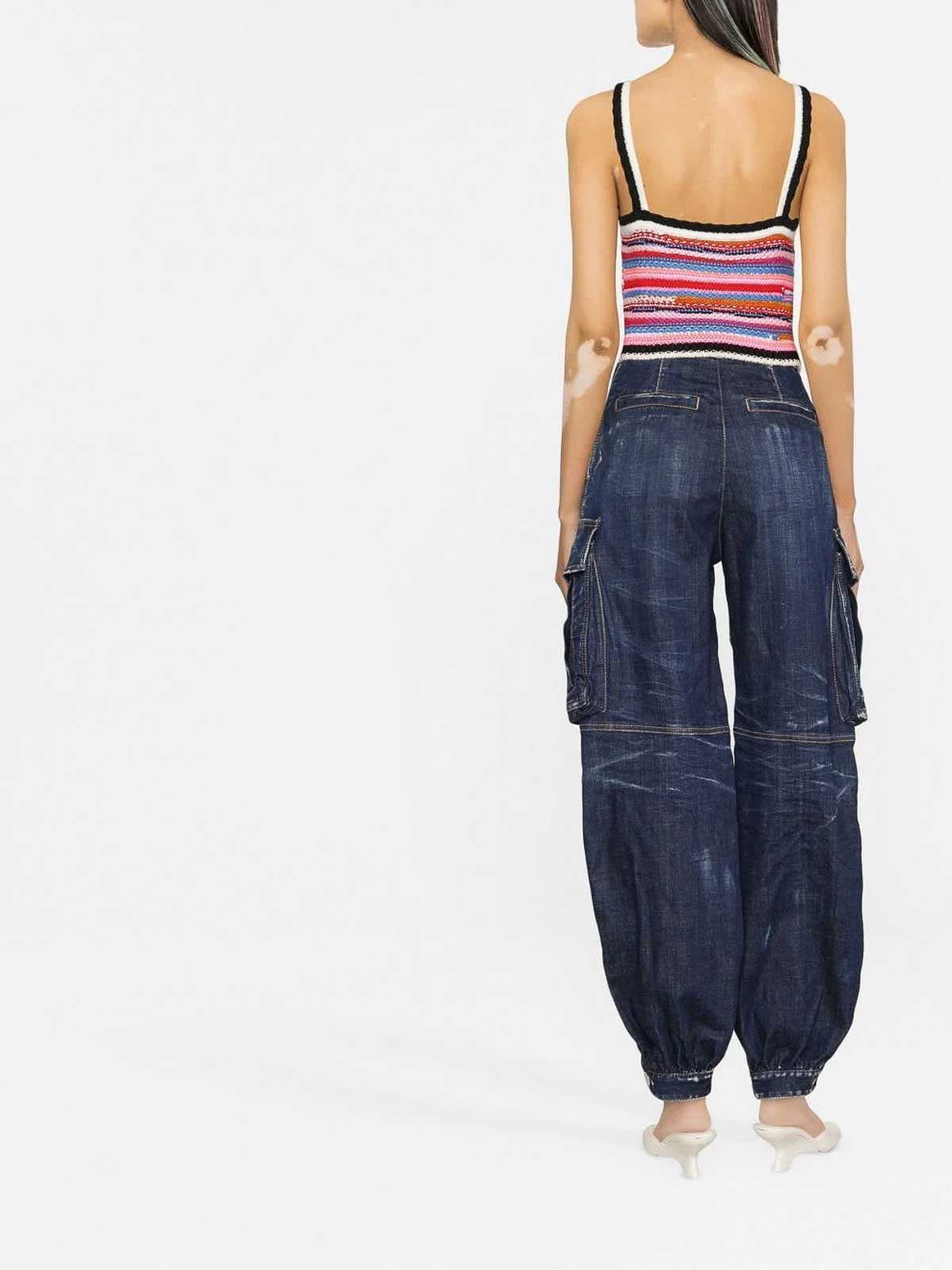 striped crochet-knit vest S75HA1142S18043961 (Dsquared2 / タンクトップ・キャミソール ) | Dsquared2 (ディースクエアード)(3)