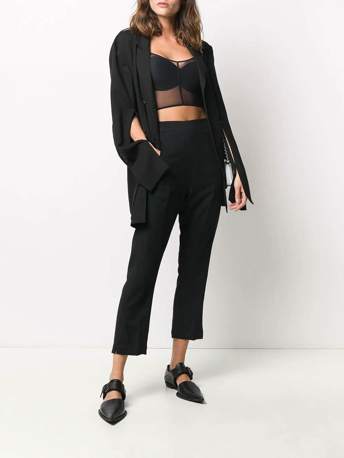 cropped straight trousers 1432208099 (Ann Demeulemeester / パンツ ) | Ann Demeulemeester (アンドゥムルメステール)(1)