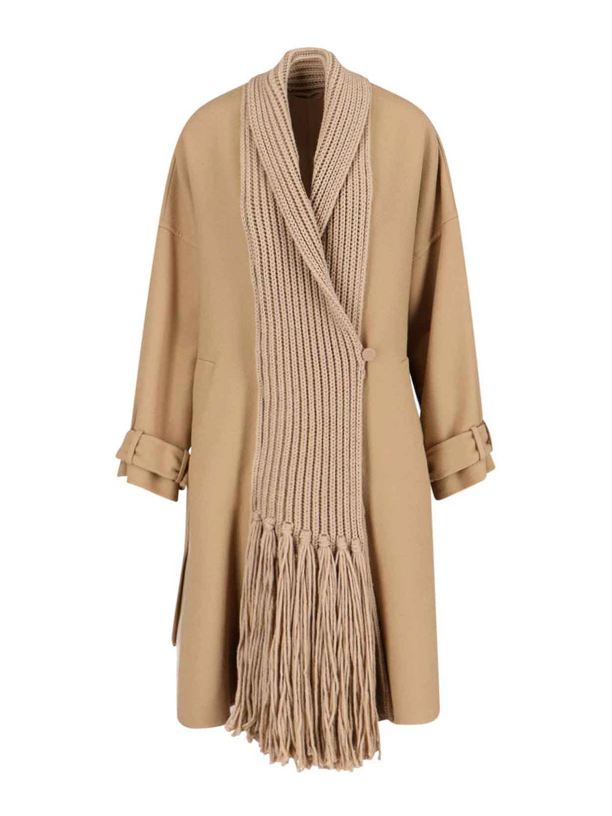 Scarf detail coat D436D314CMVCHNG71320 (ERMANNO SCERVINO / コート ) | ERMANNO SCERVINO (エルマンノ シェルヴィーノ)