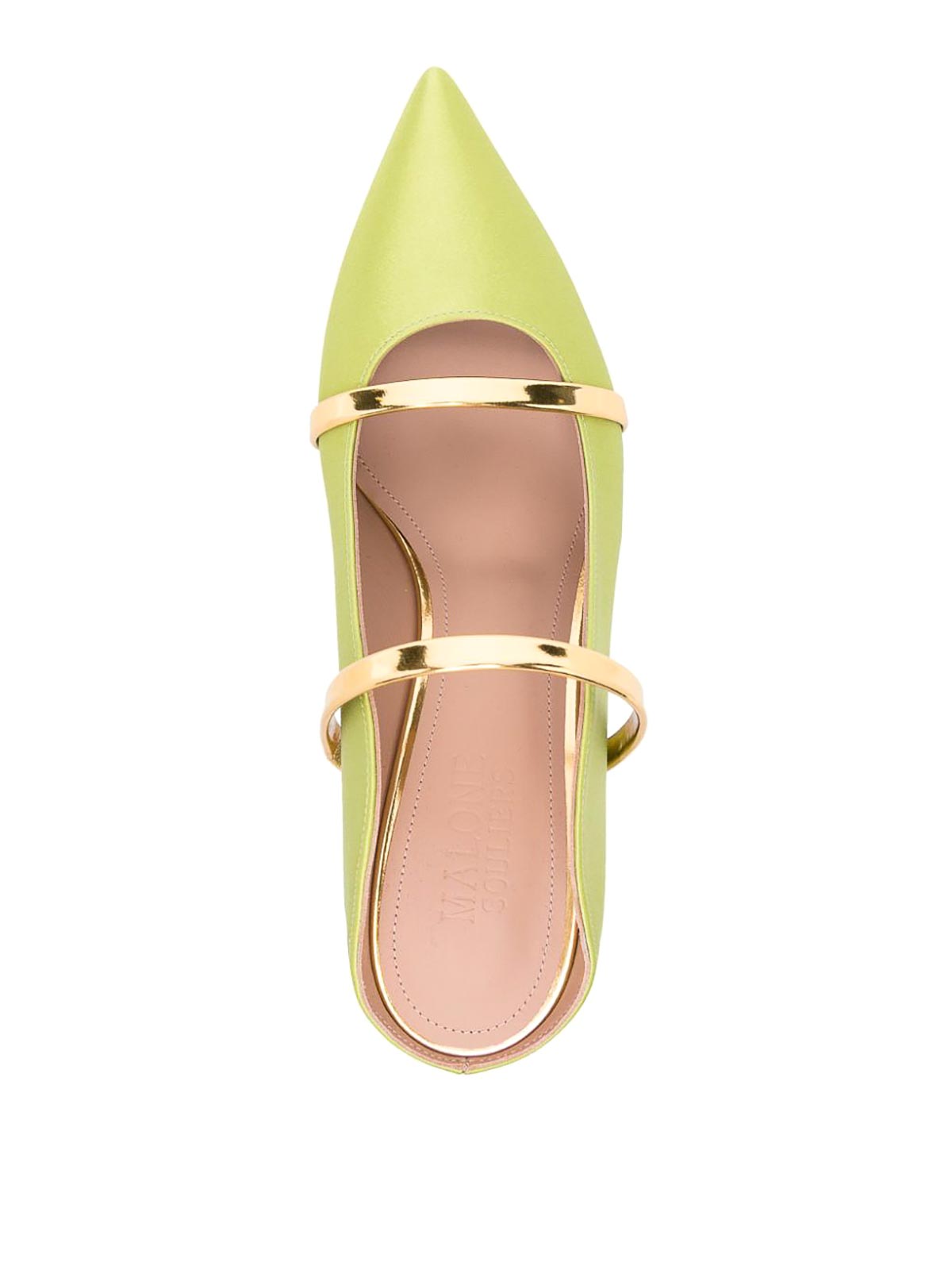 Green leather mules MAUREEN70389PEAGOLD (MALONE SOULIERS / サンダル ) | MALONE SOULIERS (マローン スリアーズ)(1)