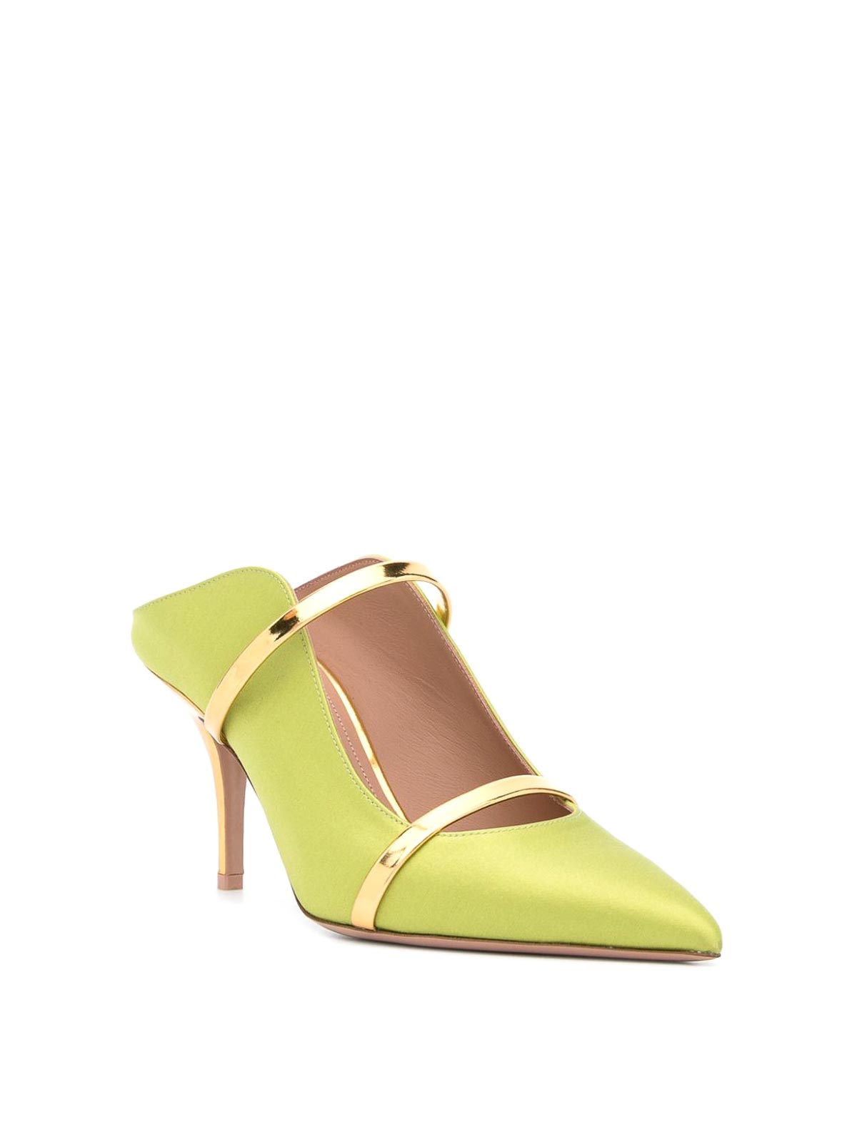 Green leather mules MAUREEN70389PEAGOLD (MALONE SOULIERS / サンダル ) | MALONE SOULIERS (マローン スリアーズ)(2)