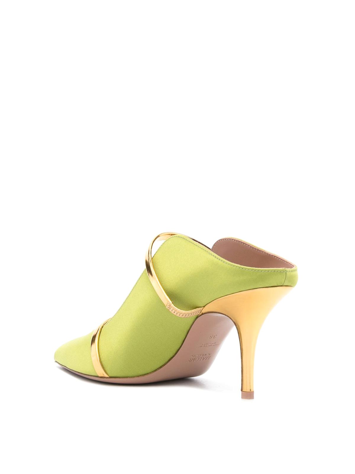 Green leather mules MAUREEN70389PEAGOLD (MALONE SOULIERS / サンダル ) | MALONE SOULIERS (マローン スリアーズ)(3)