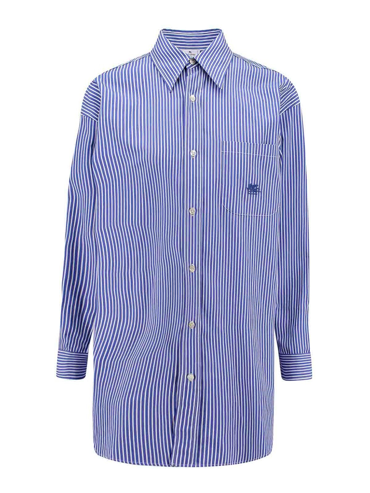 Cotton shirt with frontal logo embroidery 1938538800200 (ETRO / シャツ・ブラウス ) | ETRO (エトロ)