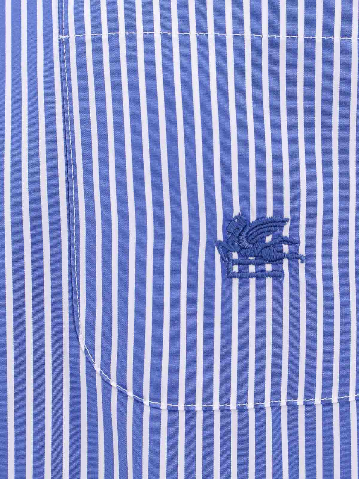 Cotton shirt with frontal logo embroidery 1938538800200 (ETRO / シャツ・ブラウス ) | ETRO (エトロ)(2)