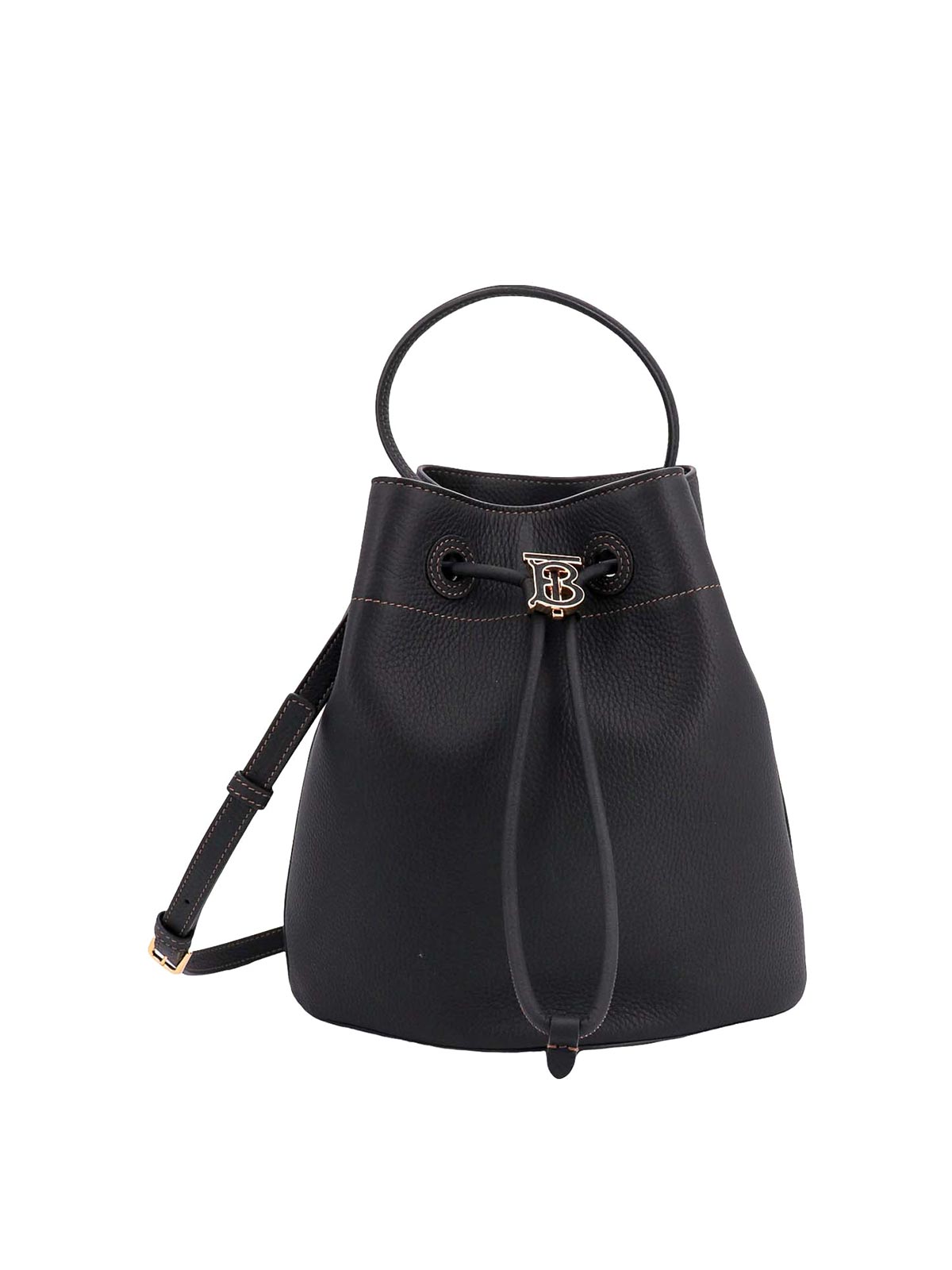 Leather shoulder bag with tartan motif 8055691 (Burberry / ハンドバッグ・ショルダーバッグ ) | Burberry (バーバリー)