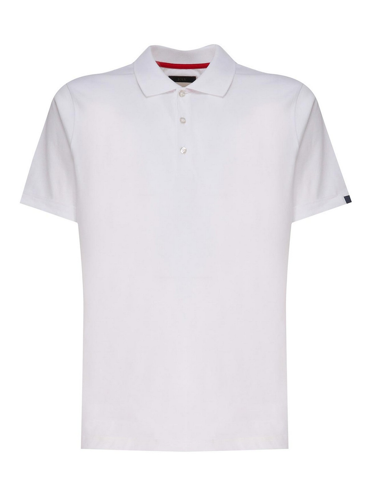 Short-Sleeved Polo Shirt In Cotton Jersey NPMB2481340UCXB001 (Fay / ポロシャツ ) | Fay (フェイ)
