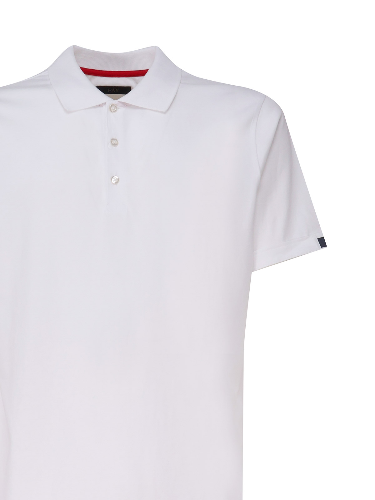 Short-Sleeved Polo Shirt In Cotton Jersey NPMB2481340UCXB001 (Fay / ポロシャツ ) | Fay (フェイ)(2)