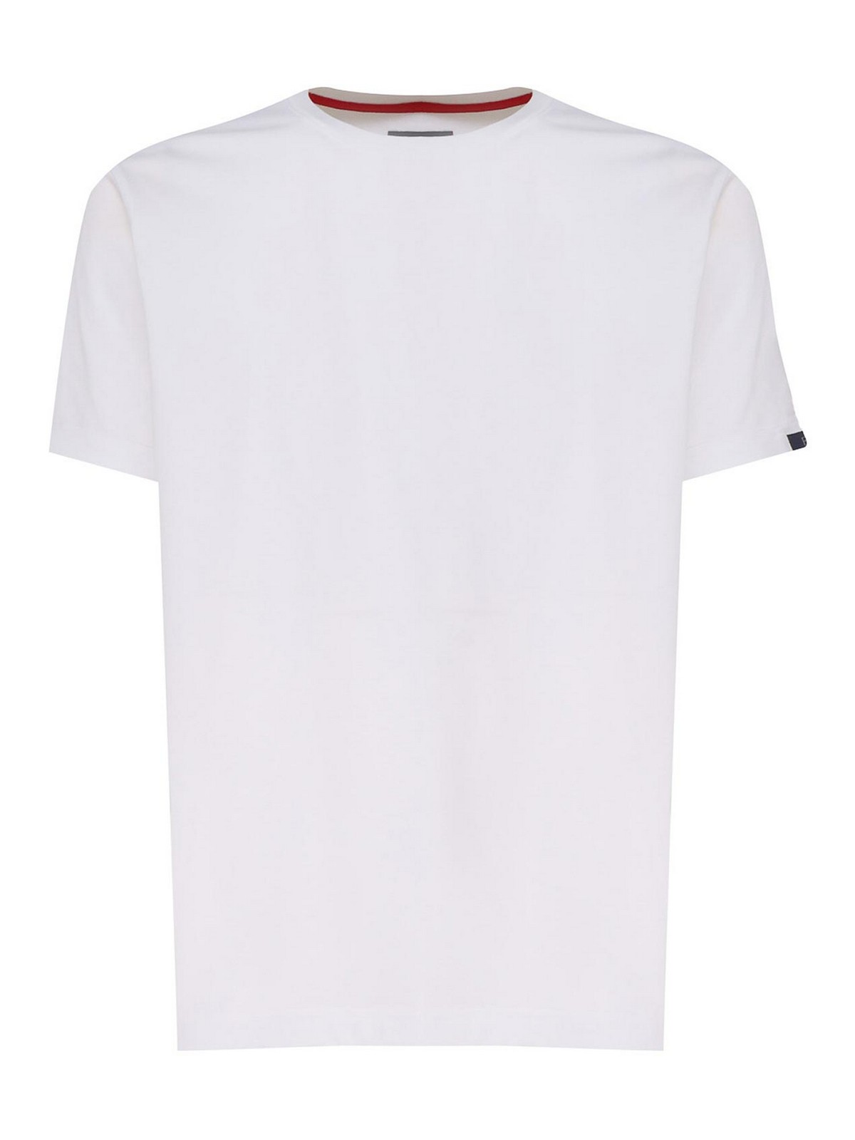 Cotton T-Shirt With Contrasting Color Collar NPMB3481330UCXB001 (Fay / Tシャツ・カットソー ) | Fay (フェイ)