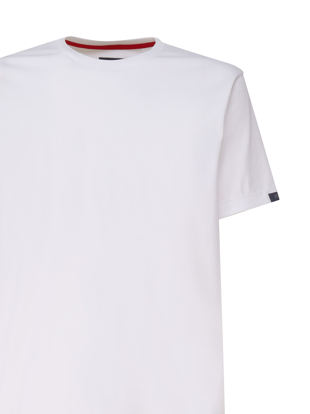 Cotton T-Shirt With Contrasting Color Collar NPMB3481330UCXB001 (Fay / Tシャツ・カットソー ) | Fay (フェイ)(2)