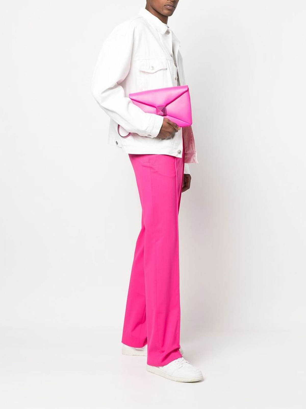 One stud clutch bag in fuchsia pink 1Y0B0B58BRLUWT (Valentino Garavani / クラッチバッグ・ポーチ ) | Valentino Garavani (ヴァレンティノ)(3)