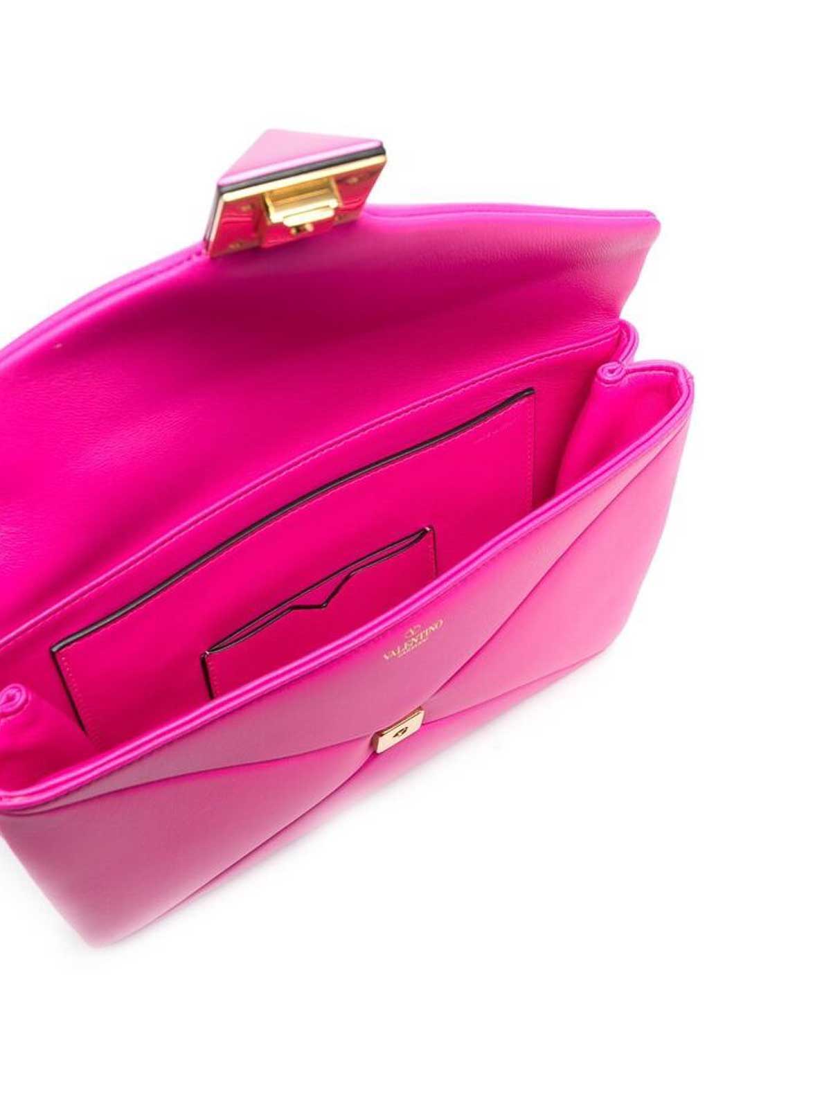 One stud clutch bag in fuchsia pink 1Y0B0B58BRLUWT (Valentino Garavani / クラッチバッグ・ポーチ ) | Valentino Garavani (ヴァレンティノ)(4)