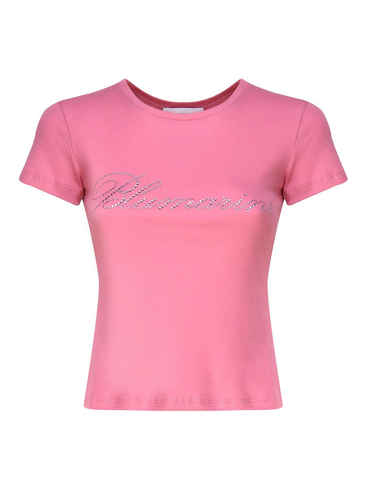 T-Shirt With Studs And Rhinestone Embroidery 2T054AN0729 (Blumarine / Tシャツ・カットソー ) | Blumarine (ブルマリン)