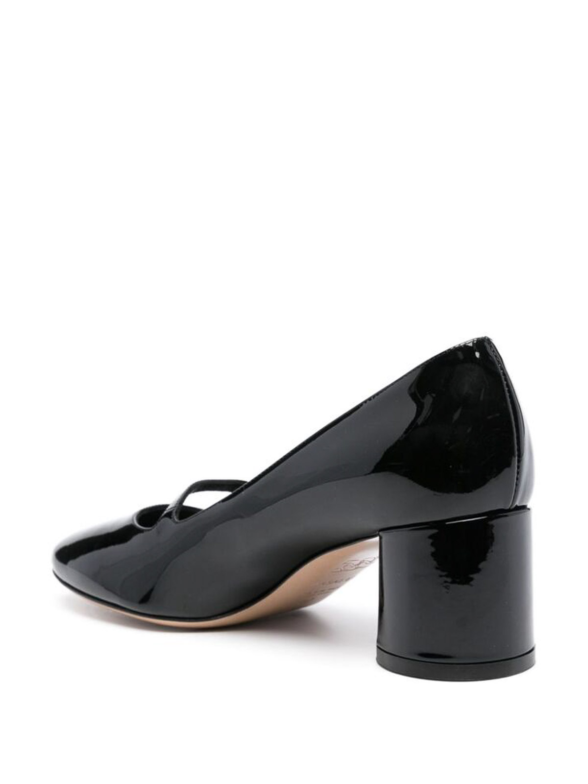 Black round toe mid block slip-on shoes 1F952X0501TIFFA9000 (CASADEI / パンプス・ハイヒール ) | CASADEI (カサディ)(3)