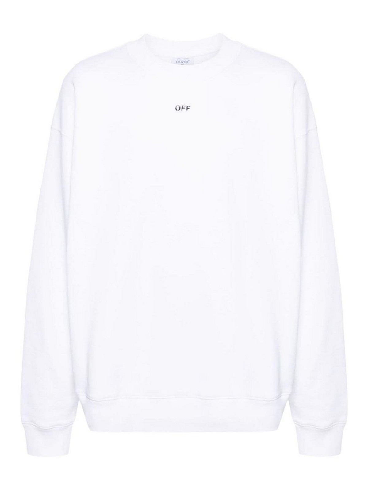 Embroidered-logo cotton sweatshirt OMBA054C99FLE0060110 (Off-White / スウェット・フーディー ) | Off-White (オフホワイト)