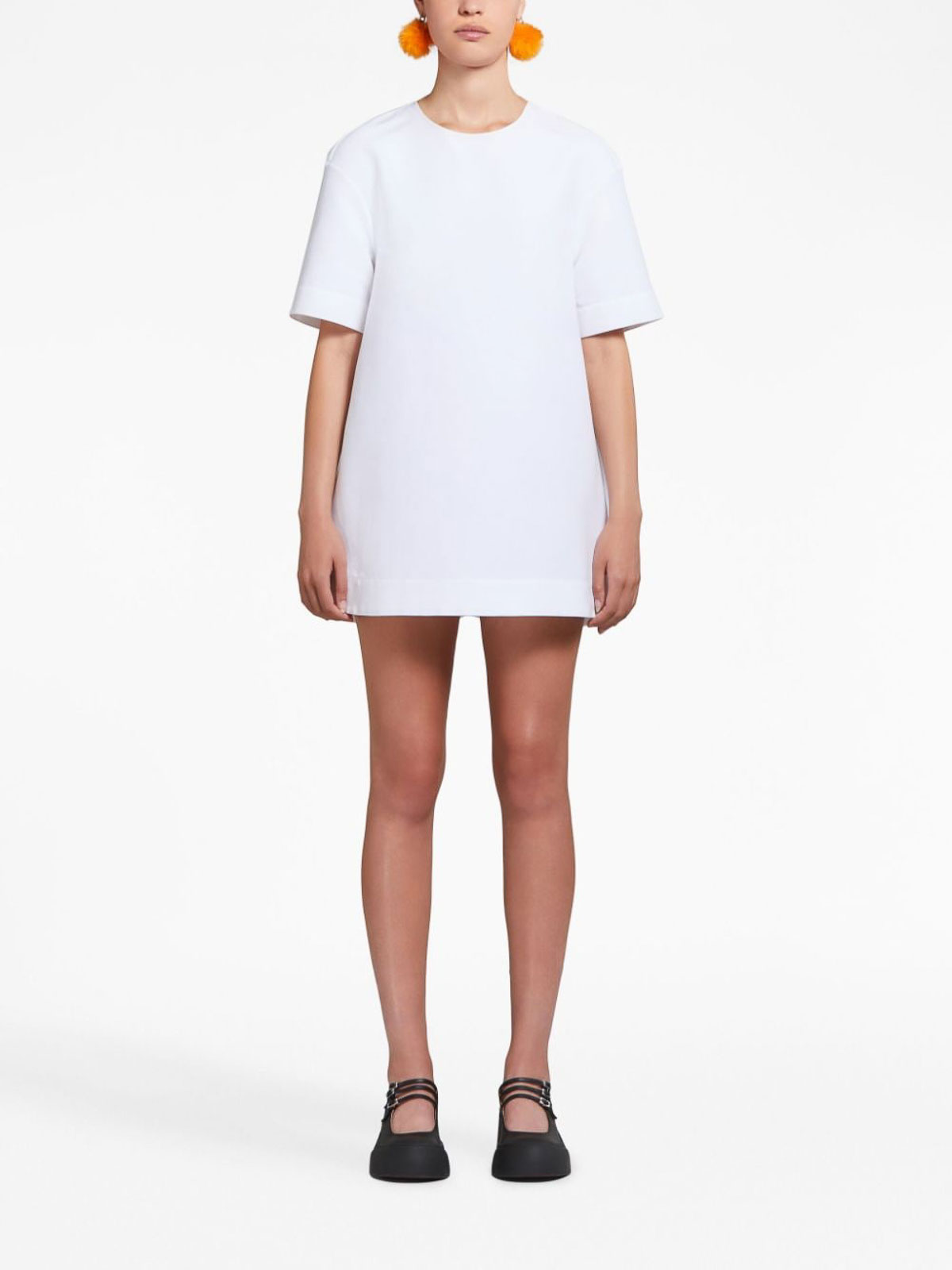 Short-sleeve cotton mini dress ABMA1171A0TCX2800W01 (Marni / ワンピース・ドレス・オールインワン ) | Marni (マルニ)(1)