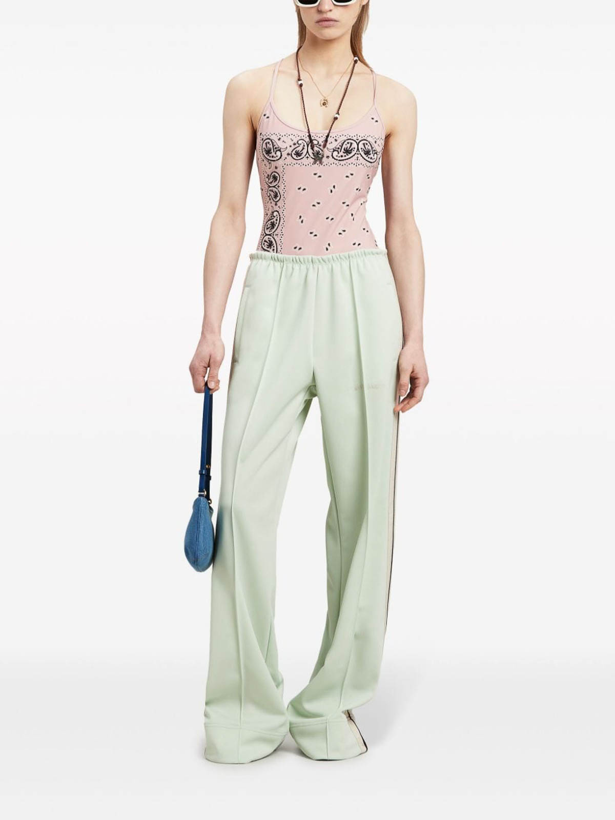 Paisley-print criss-cross swimsuit PWFC009S24FAB0023030 (Palm Angels / ワンピース・ドレス・オールインワン ) | Palm Angels (パームエンジェルス)(1)