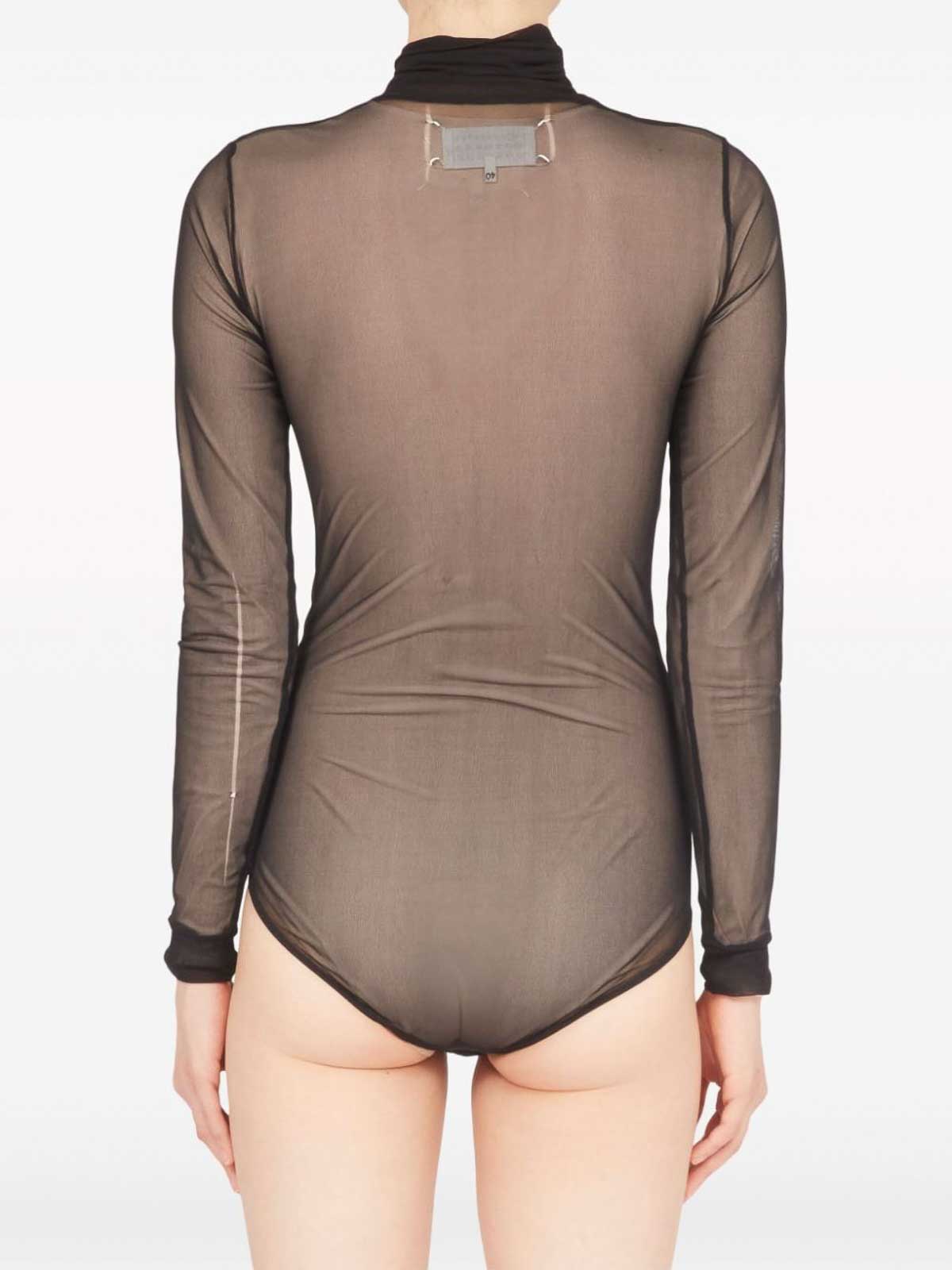 Four-stitch sheer bodysuit S51NA0098S24639900 (Maison Margiela / ボディスーツ ) | Maison Margiela (メゾン マルジェラ)(3)