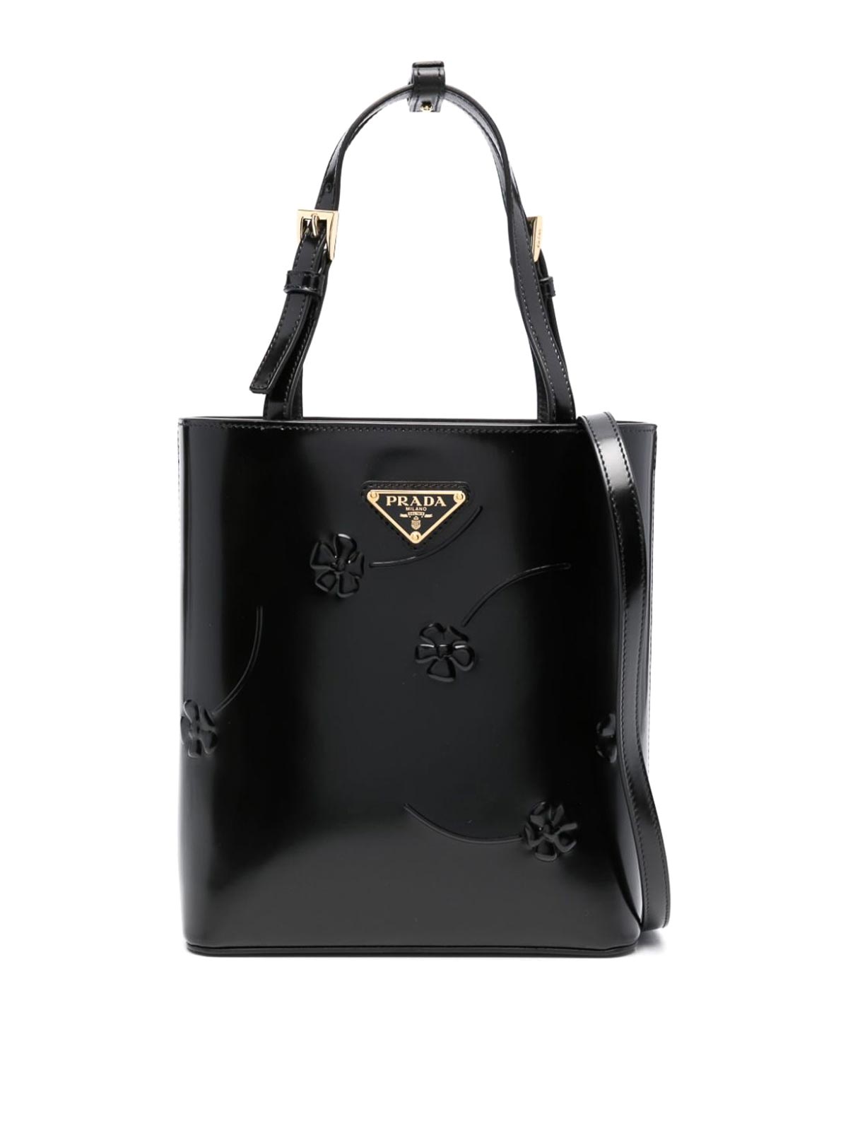 floral-embossed leather tote bag 1BA401VOOFZO6F0002 (Prada / トートバッグ ) | Prada (プラダ)
