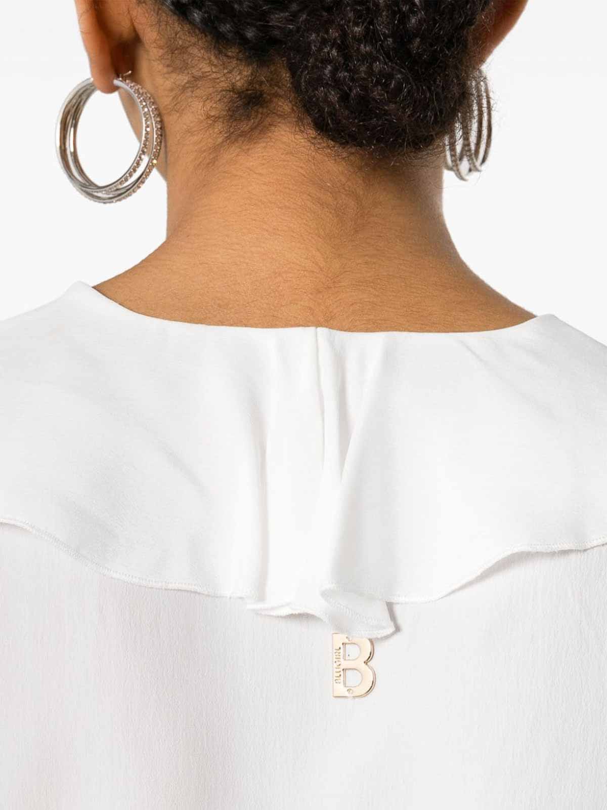 White Crepe Ruffled Dress RA4142T333214300 (BLUGIRL / ワンピース・ドレス・オールインワン ) | BLUGIRL (ブルーガール)(2)