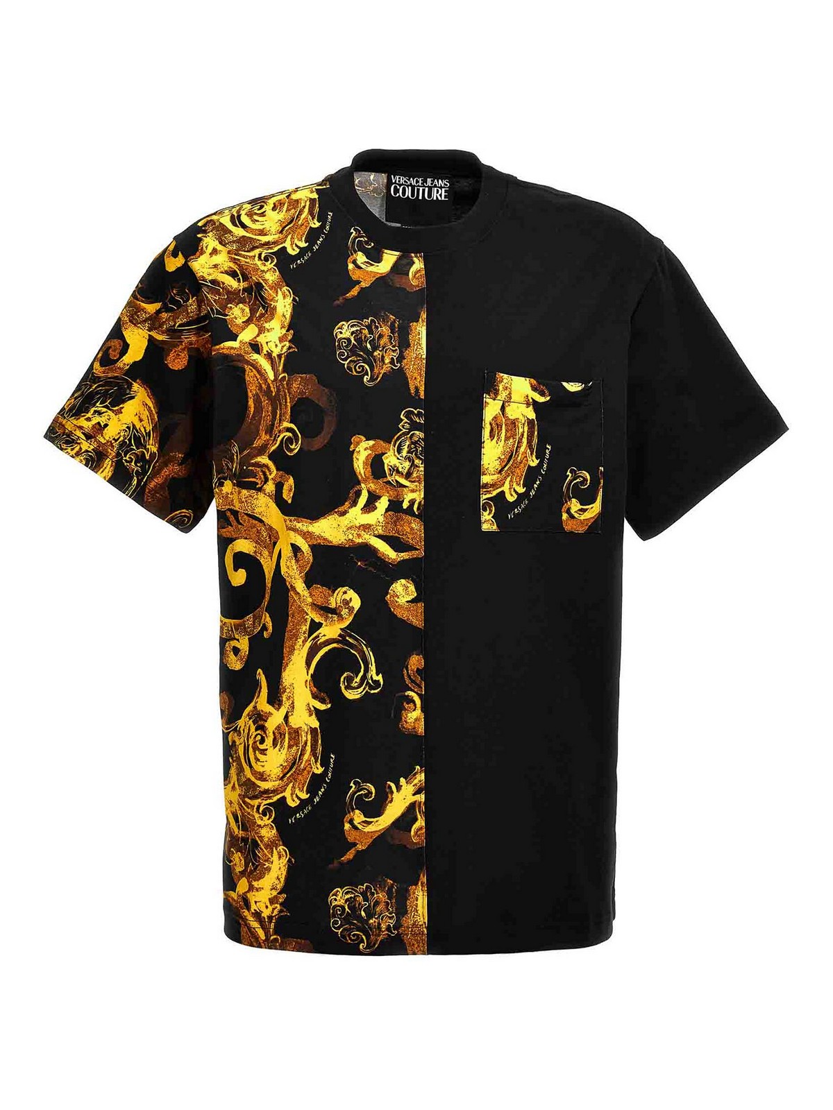 Contrast Print T-Shirt 76GAH611JS287G89 (VERSACE JEANS COUTURE / Tシャツ・カットソー ) | VERSACE JEANS COUTURE (ヴェルサーチェ ジーンズ クチュール)