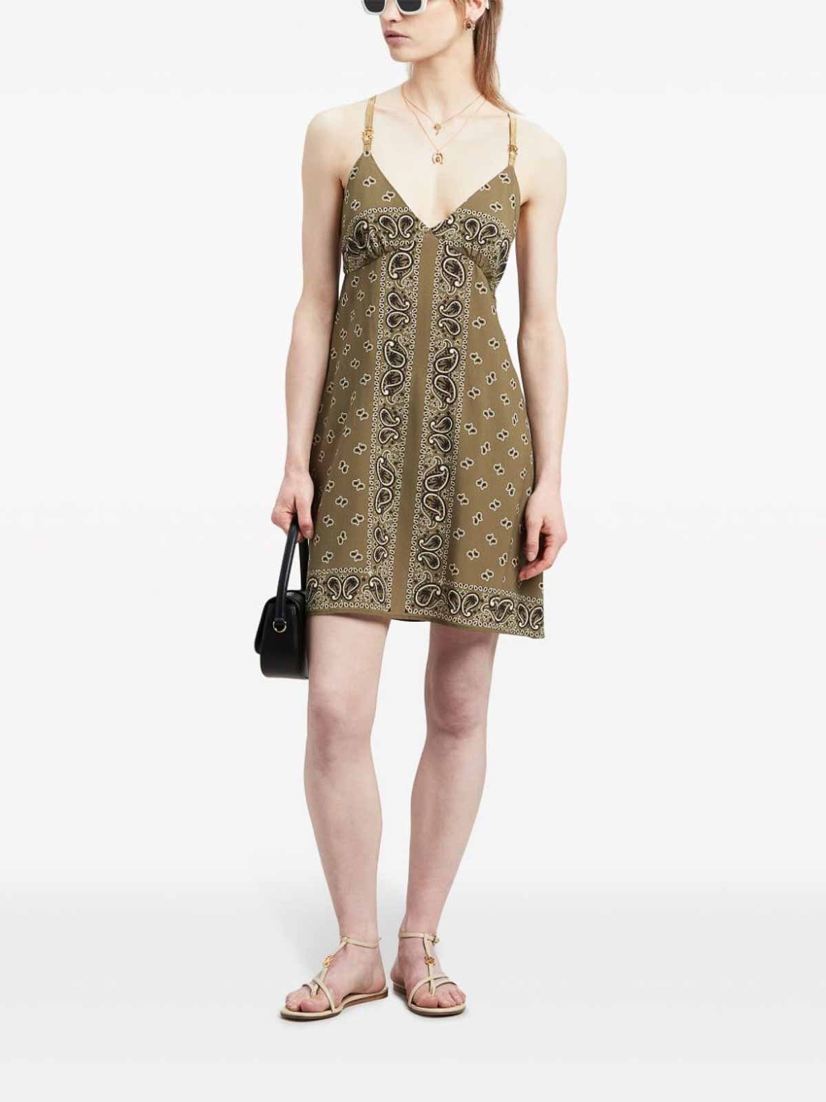 Paisley-print slip dress PWDJ007FAB0015656 (Palm Angels / ワンピース・ドレス・オールインワン ) | Palm Angels (パームエンジェルス)(1)