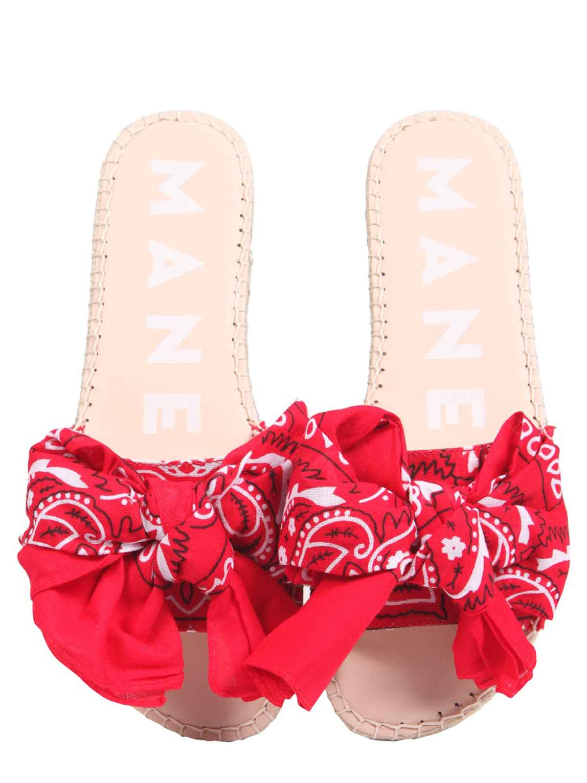 Low sandalss With Bandana Bow F94J0BANDANARED (MANEBI / サンダル ) | MANEBI (マネビ)(1)