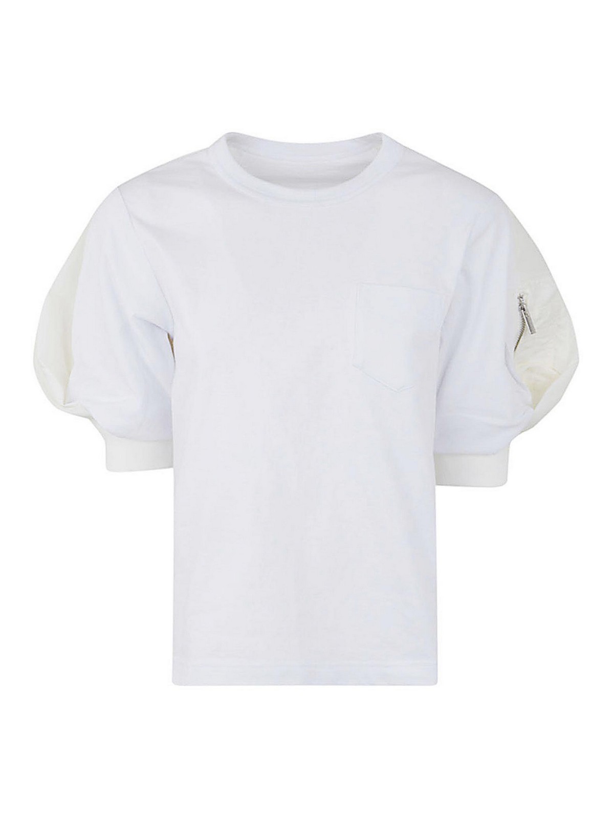 Nylon twill x cotton jersey t-shirt 2407169101 (sacai / Tシャツ・カットソー ) | sacai (サカイ)