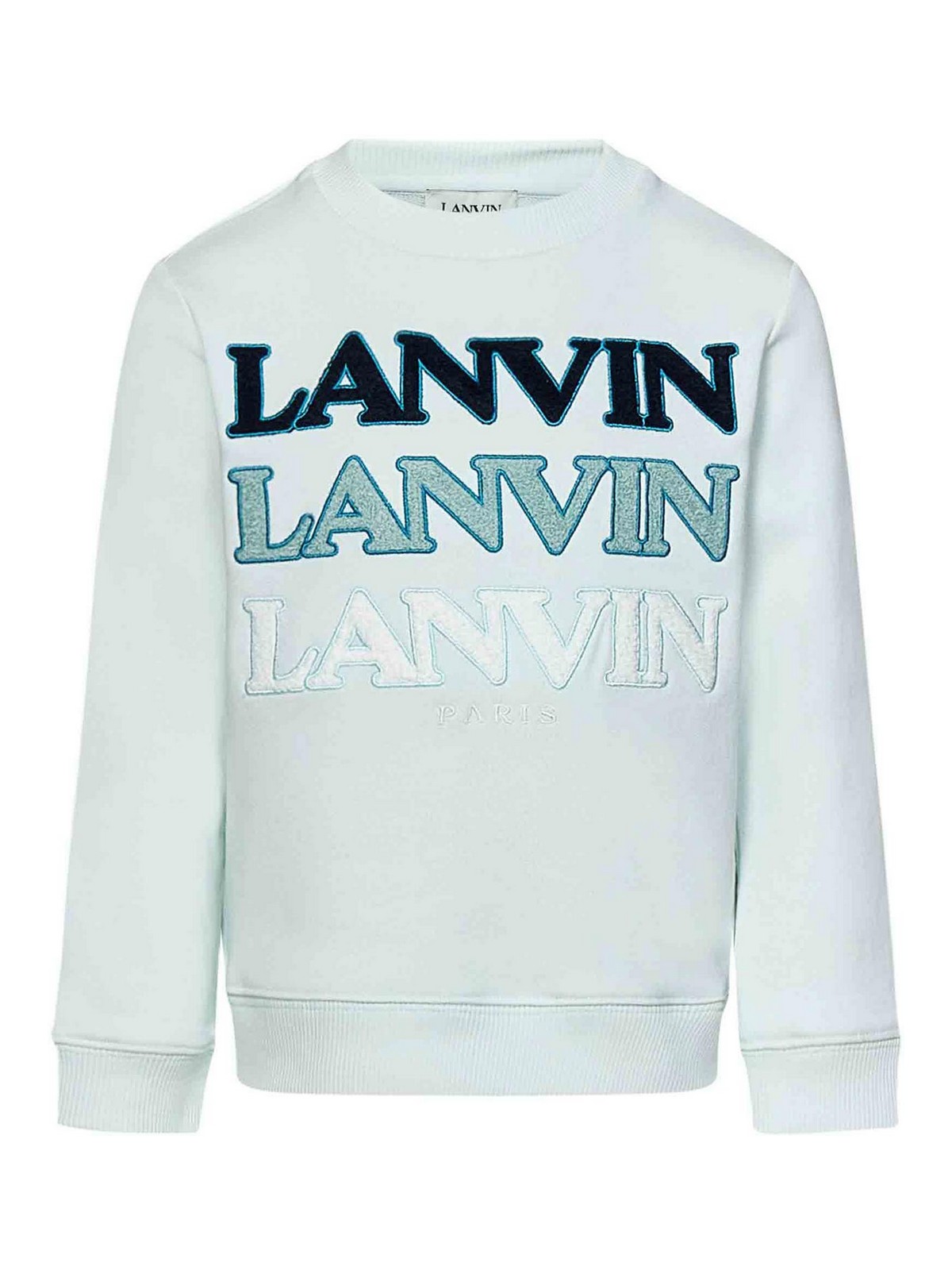 Light Blue Cotton Sweatshirt For Boys N3006073B (LANVIN / スウェット・フーディー ) | LANVIN (ランバン)