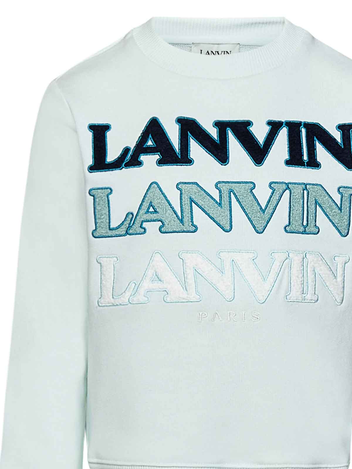 Light Blue Cotton Sweatshirt For Boys N3006073B (LANVIN / スウェット・フーディー ) | LANVIN (ランバン)(2)