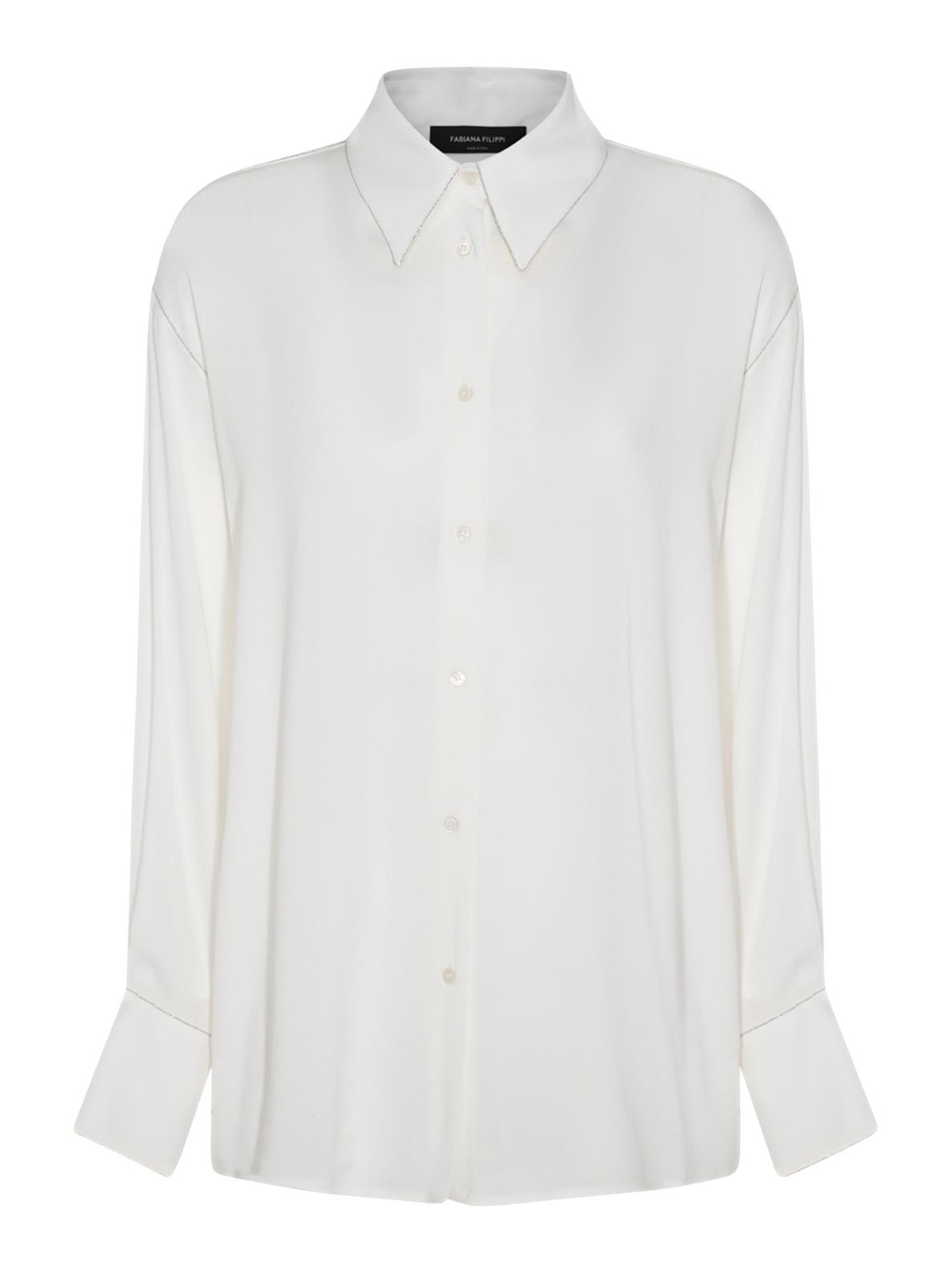 White Viscose Blend Shirt CAD264F238D6460142 (FABIANA FILIPPI / シャツ・ブラウス ) | FABIANA FILIPPI (ファビアナフィリッピ)
