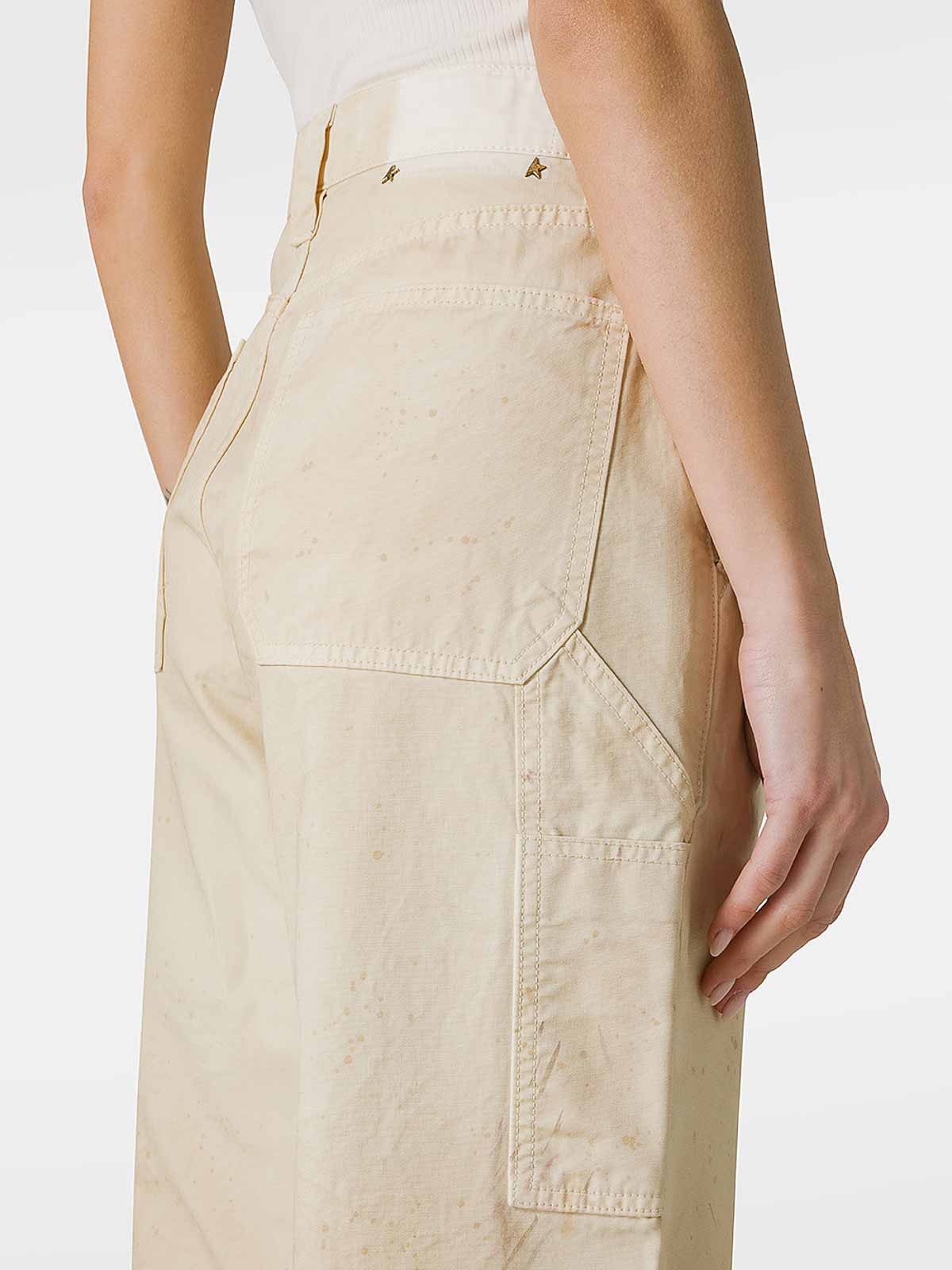 High-Waisted Wide-Leg Cotton Pants GWP01687P00148315103 (Golden Goose / パンツ ) | Golden Goose (ゴールデングース)(3)