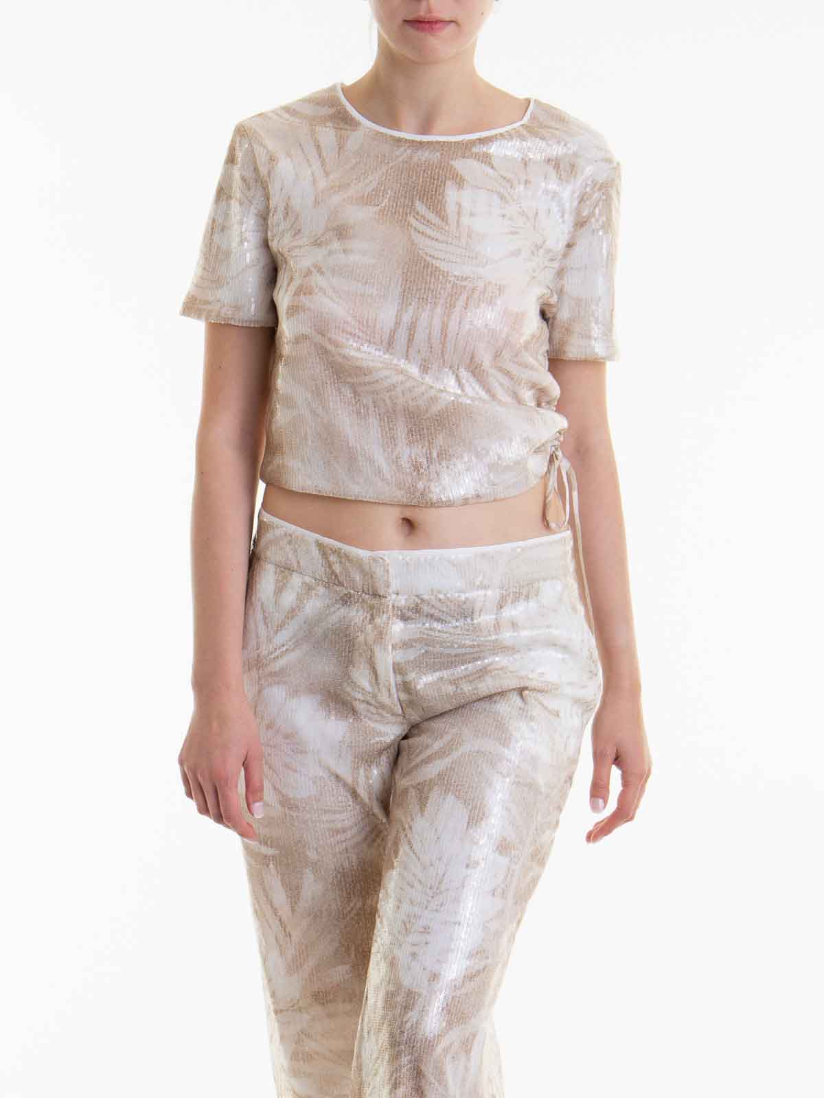 Round Neck Sequin Top D44EL027EB8MF183 (ERMANNO SCERVINO / Tシャツ・カットソー ) | ERMANNO SCERVINO (エルマンノ シェルヴィーノ)(2)