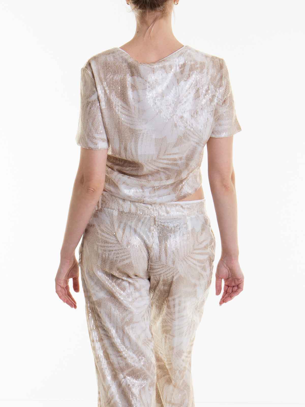 Round Neck Sequin Top D44EL027EB8MF183 (ERMANNO SCERVINO / Tシャツ・カットソー ) | ERMANNO SCERVINO (エルマンノ シェルヴィーノ)(3)