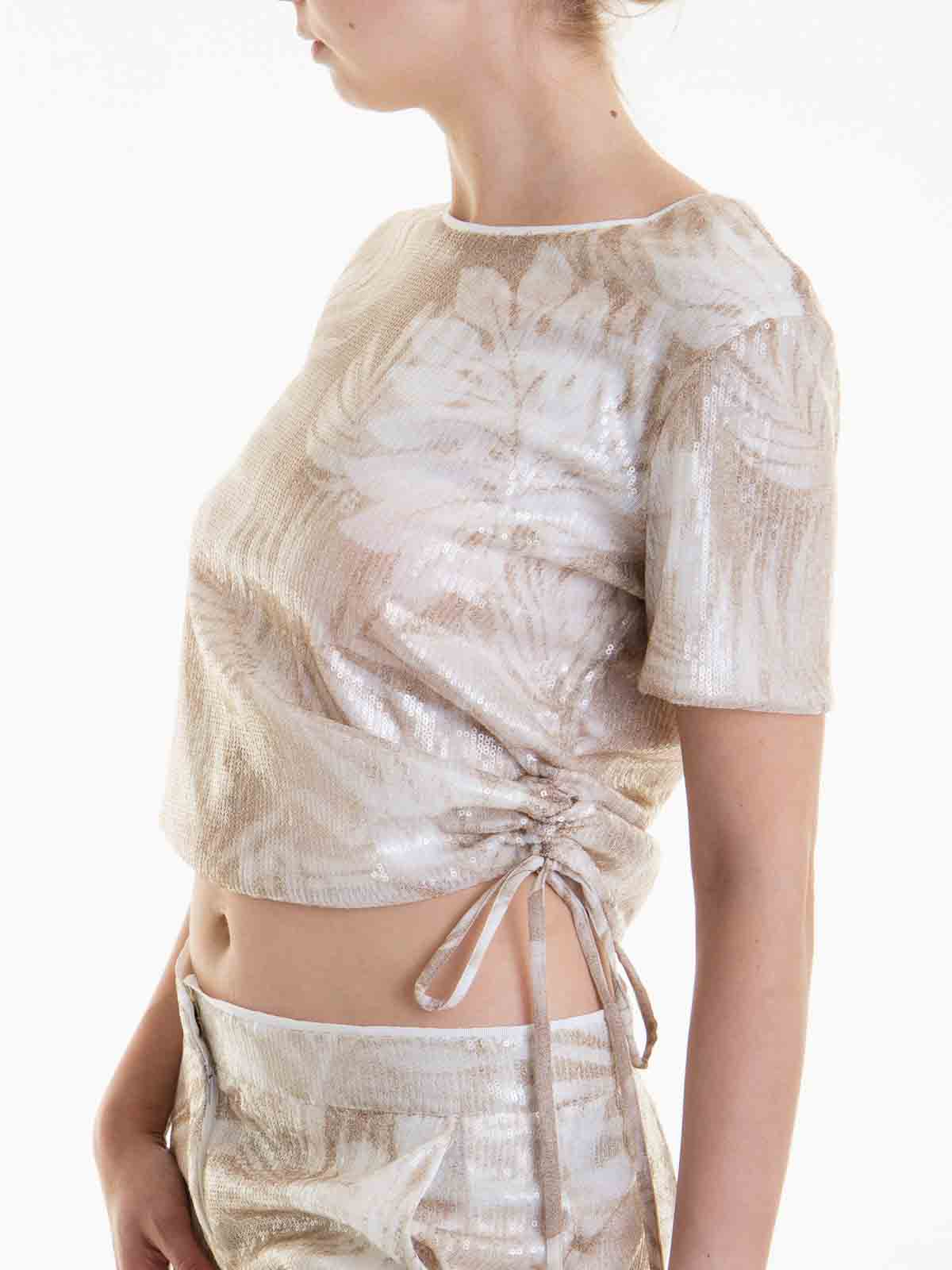 Round Neck Sequin Top D44EL027EB8MF183 (ERMANNO SCERVINO / Tシャツ・カットソー ) | ERMANNO SCERVINO (エルマンノ シェルヴィーノ)(4)